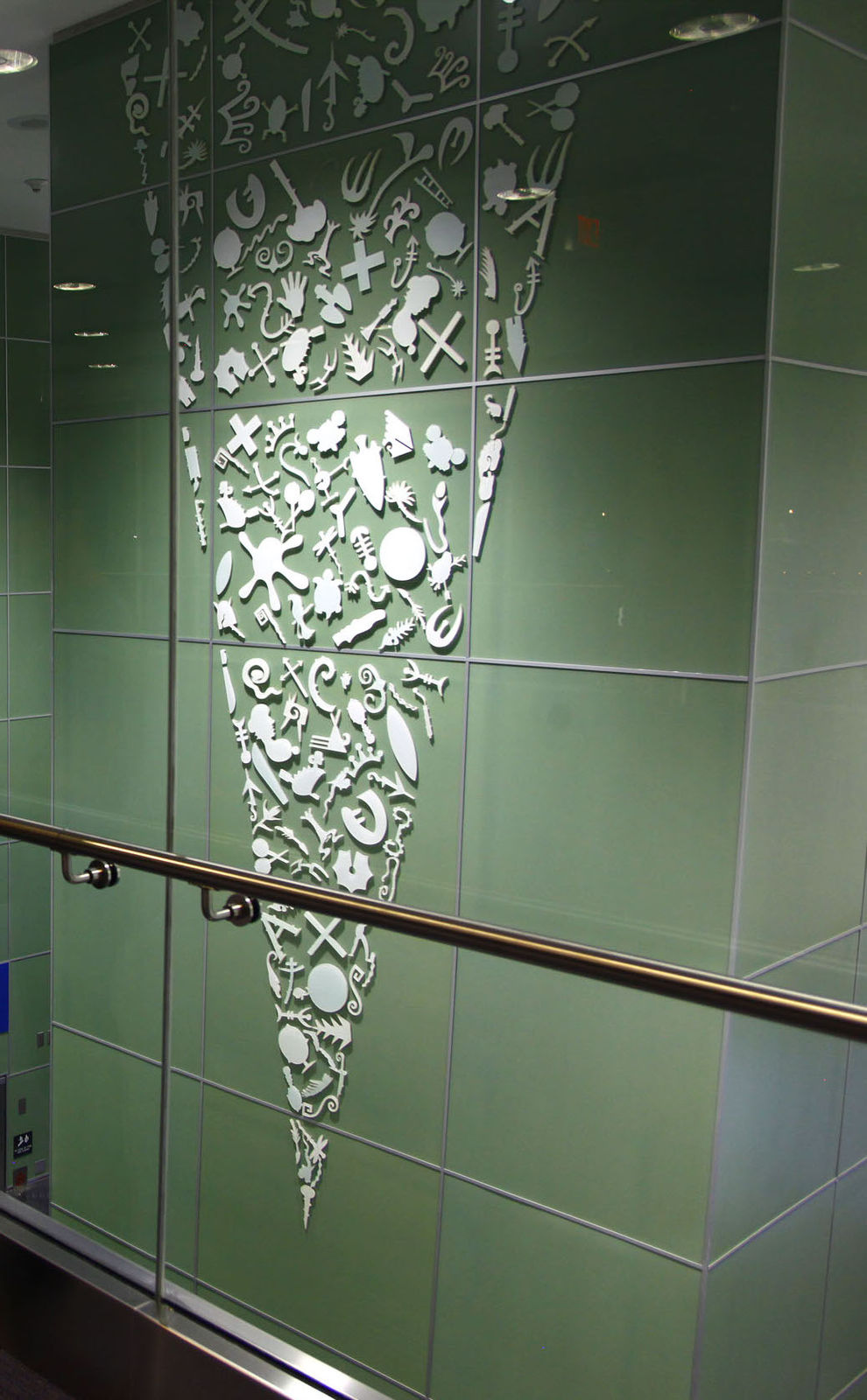 Carlos Betancourt in collaboration with Alberto Latorre, Archaic Substance, North Terminal Project Miami International Airport, Miami-Dade Art in Public Places commission ( detail view) , 2011