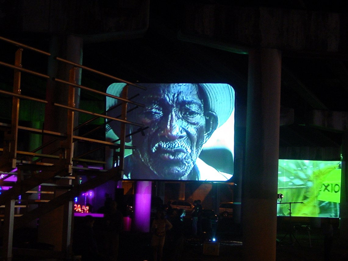 Carlos Betancourt, Neutral Ground, Aracoel's Video, (site specific video projection in collaboration with George Sanches), 2002