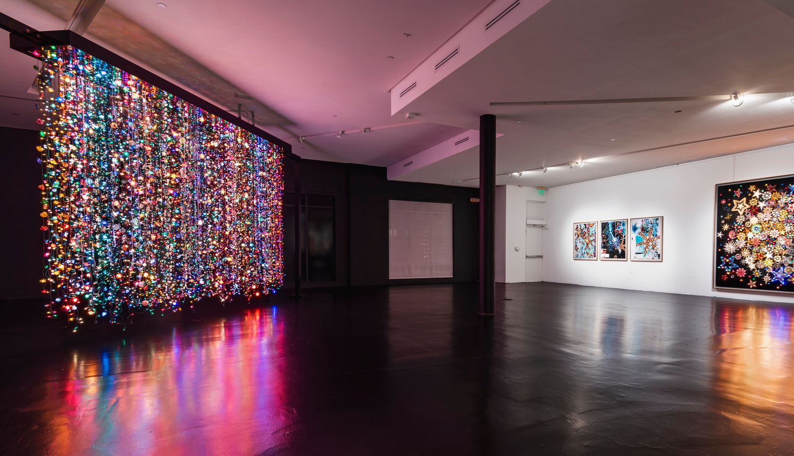 CARLOS BETANCOURT, (Exhibit view, Primary Projects, Miami) Mancini's Curtain, 2018