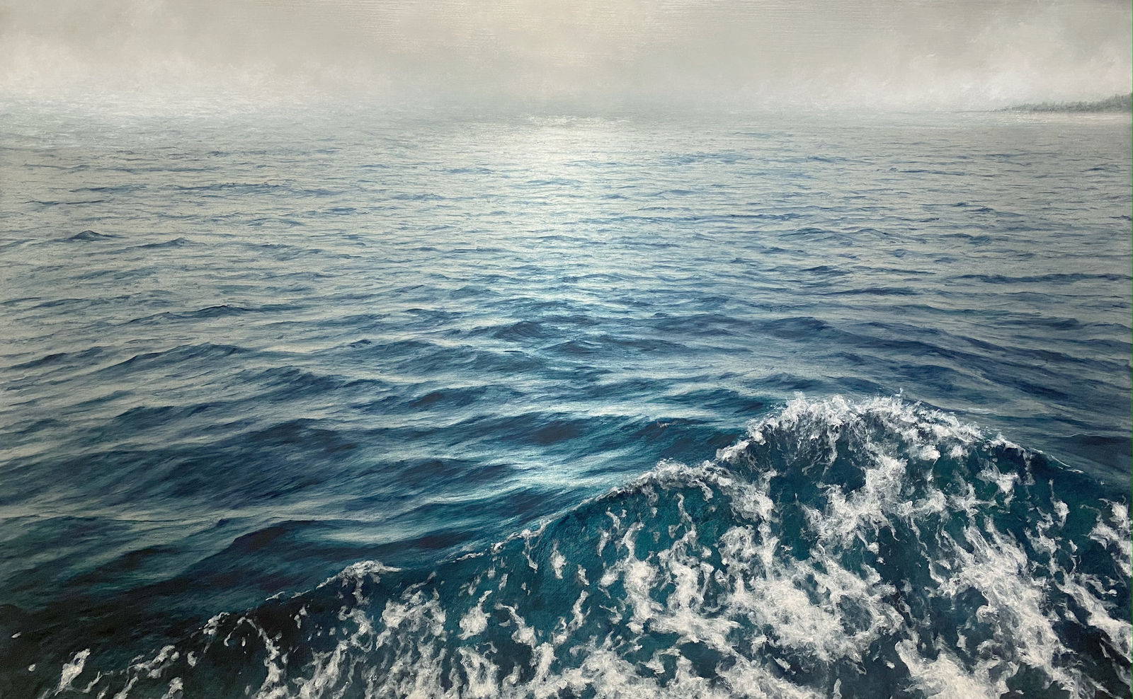 painting of light on the ocean