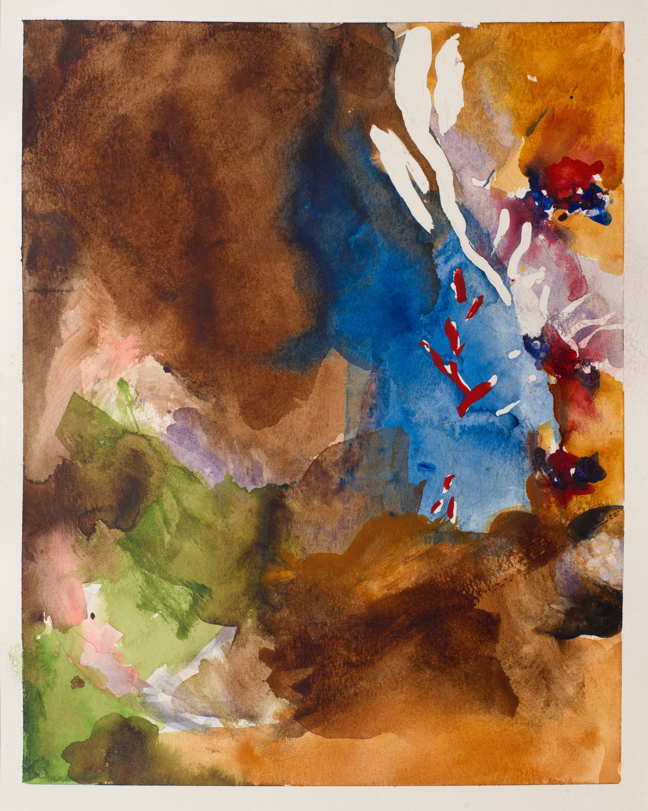 abstract image in blue and brown