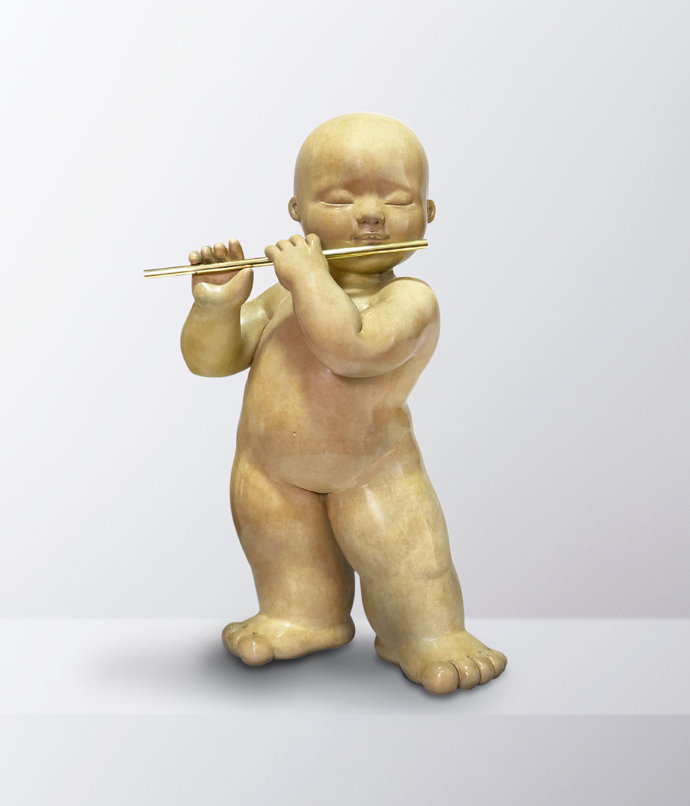 “Flutiste”, sculpture by Mariela Garibay artist from Peru, based in Spain. Available at Carousel Fine Art Atlanta.