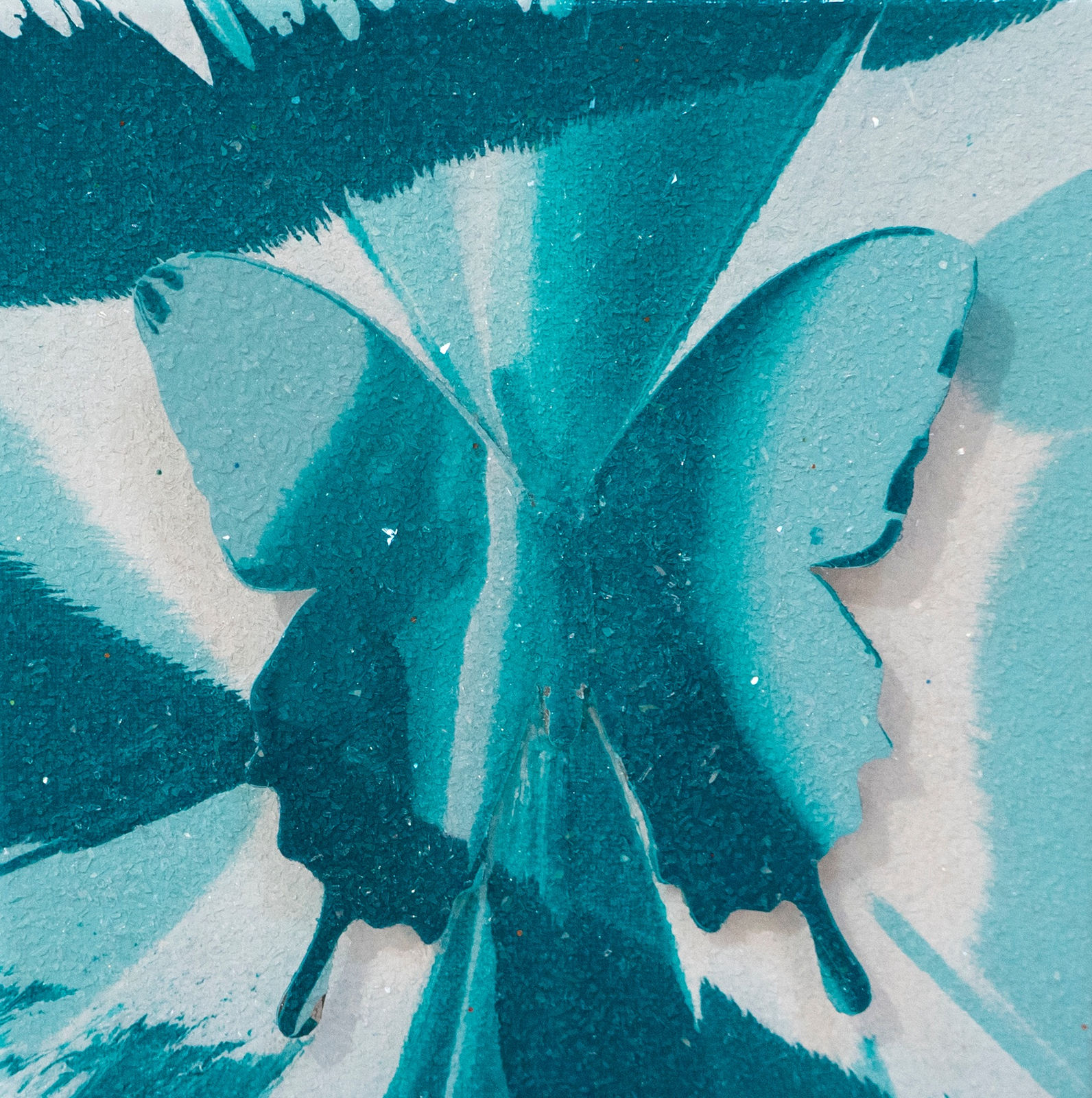 “M95”, mixed media artwork by Punk Me Tender artist from France, based in LA. Available at Carousel Fine Art Atlanta.