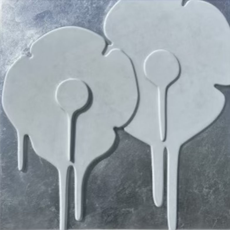 “Two Flower”, painting by Hamilton Aguiar artist from the Brazil, resides in The United States. Available at Carousel Fine Art Atlanta.