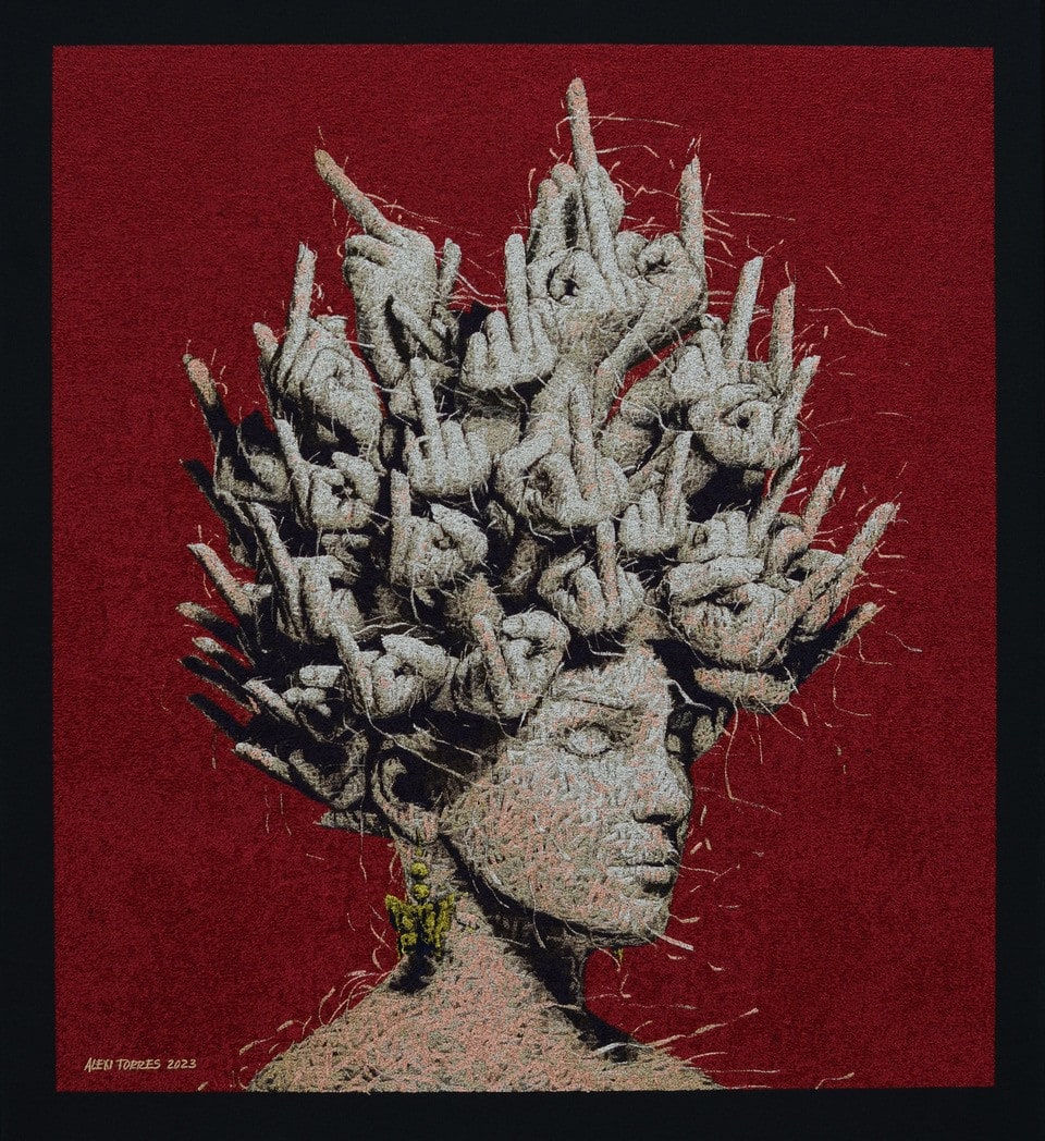 “Maverick” , painting by Alexi Torres artist from Cuba, based in the United States. Available at Carousel Fine Art New Buffalo.