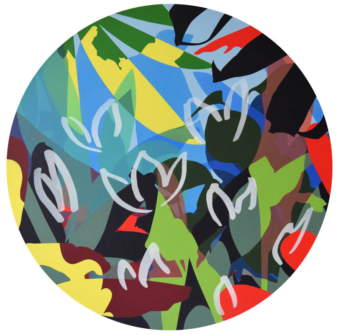 “What We Really Want” , painting by Neill Wright artist from Johannesburg, South Africa. Available at Carousel Fine Art Atlanta. Signature on the back. Colors of this work hues of: Blue, Orange, Burgundy, Brown, Black, Yellow, Grey