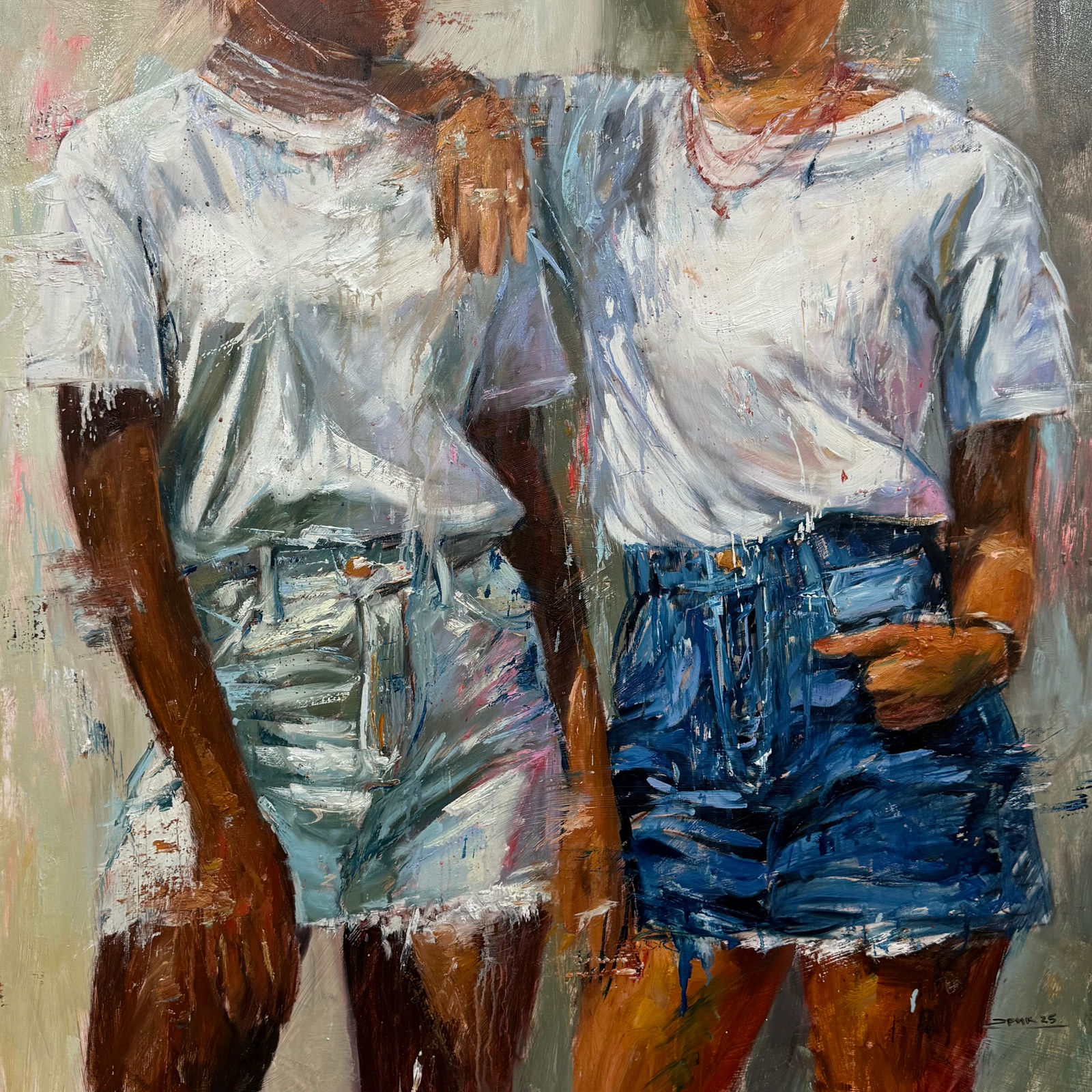 “Here”, painting by Eric Alfaro artist from Cuba, based in the United States. Available at Carousel Fine Art Chicago.