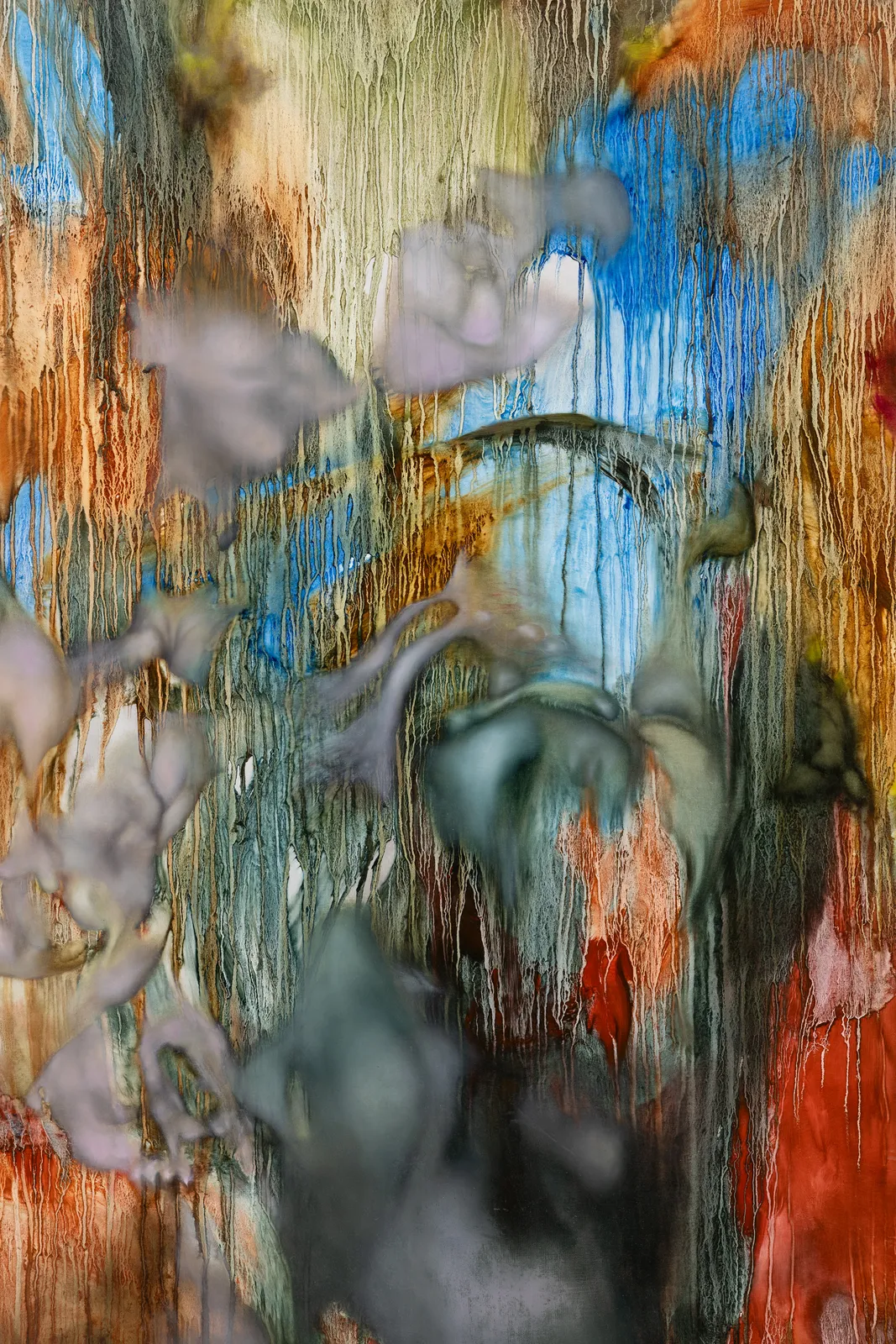 Sihan Guo, cloud-seeding above the stratosphere, shards of which descending like doppelgängers, mirroring the illusory duplication that rises the infinite library of babel, 2025