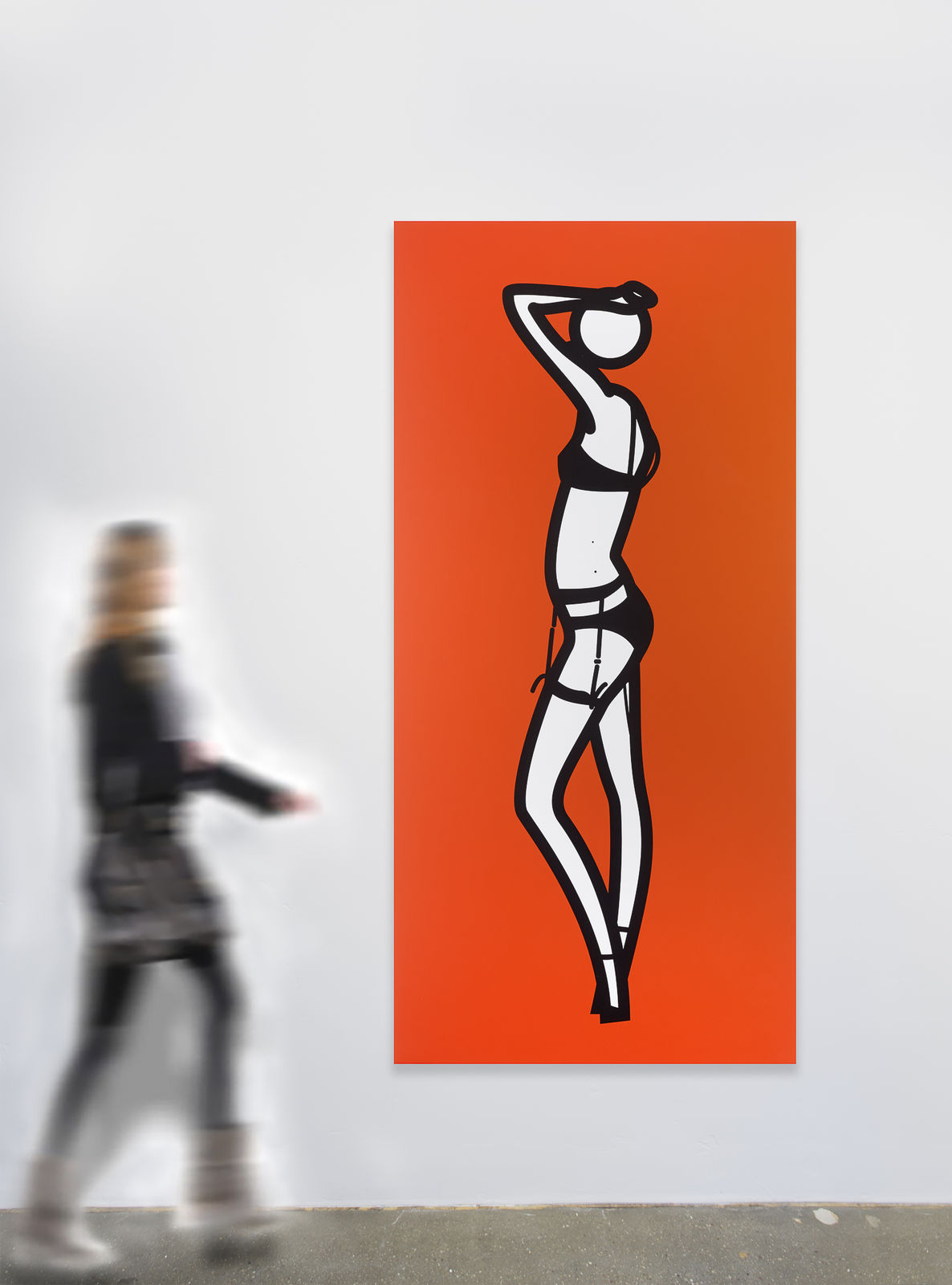 Julian Opie, Suzanne with Suspenders 1, 2005