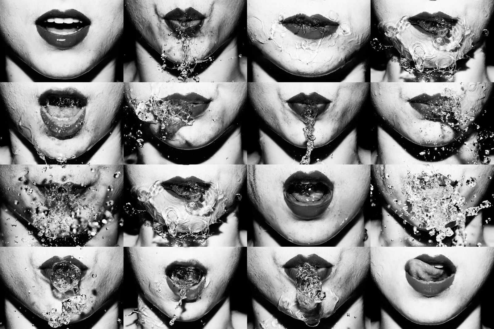 Tyler Shields, Water Mouths Monochrome, 2012