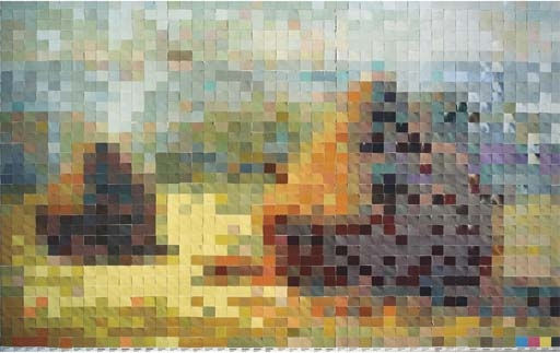 Vik Muniz, Haystack #2 (after Claude Monet) Pictures of Color, 2001