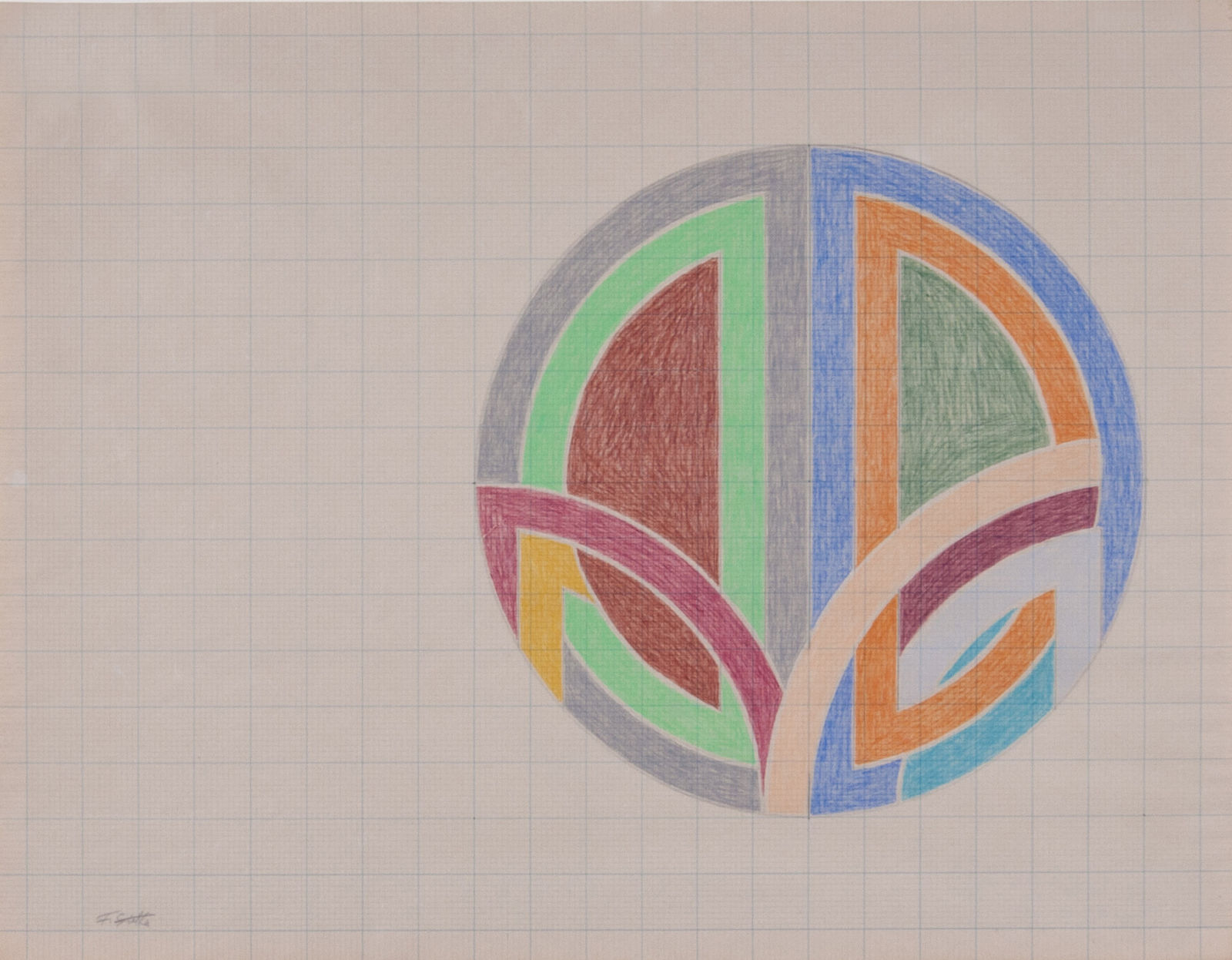 Frank Stella, Untitled (Working Drawing), 1968