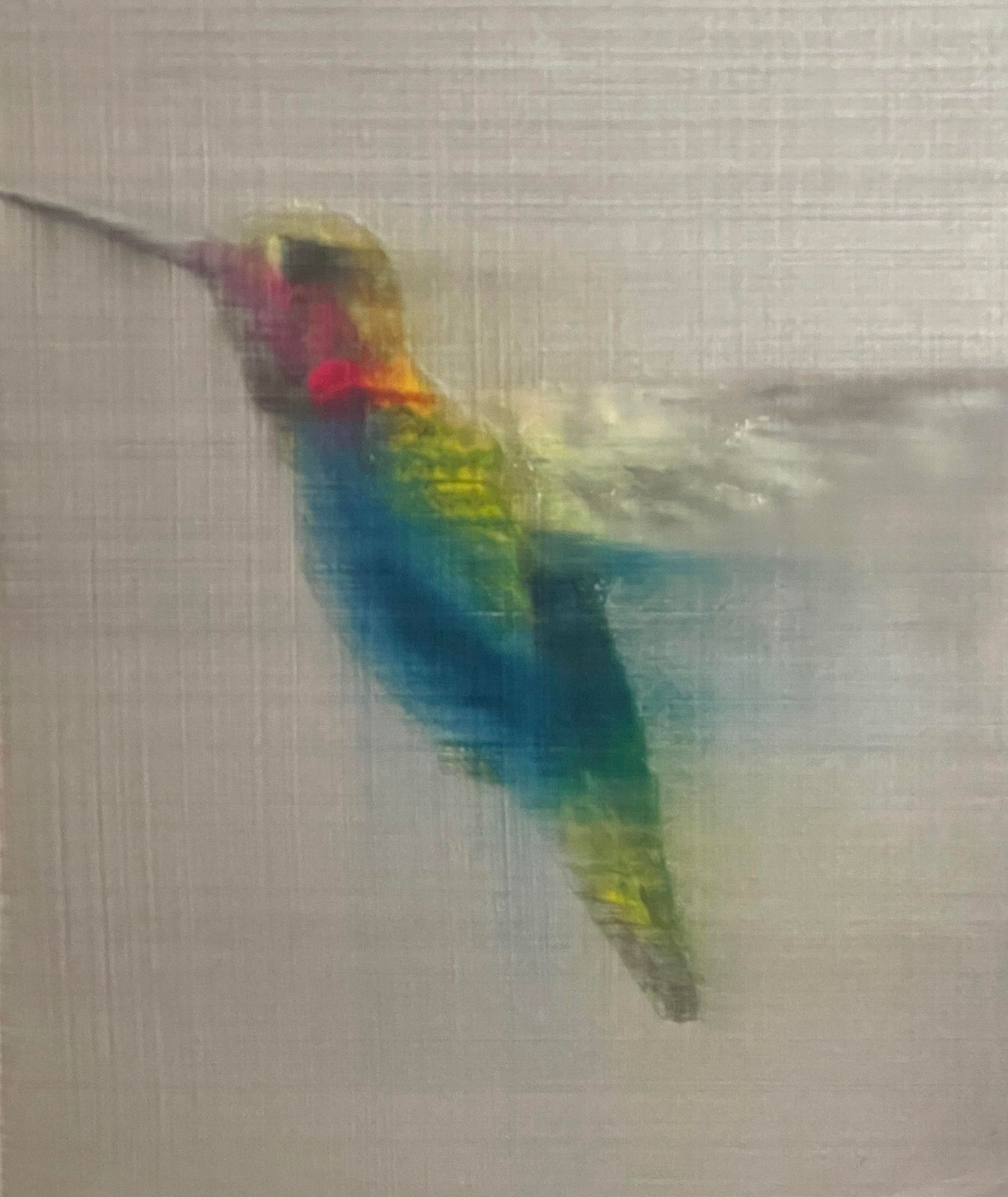 Alison Van Pelt, Silver and Dark Turquoise Hummingbird, 2022