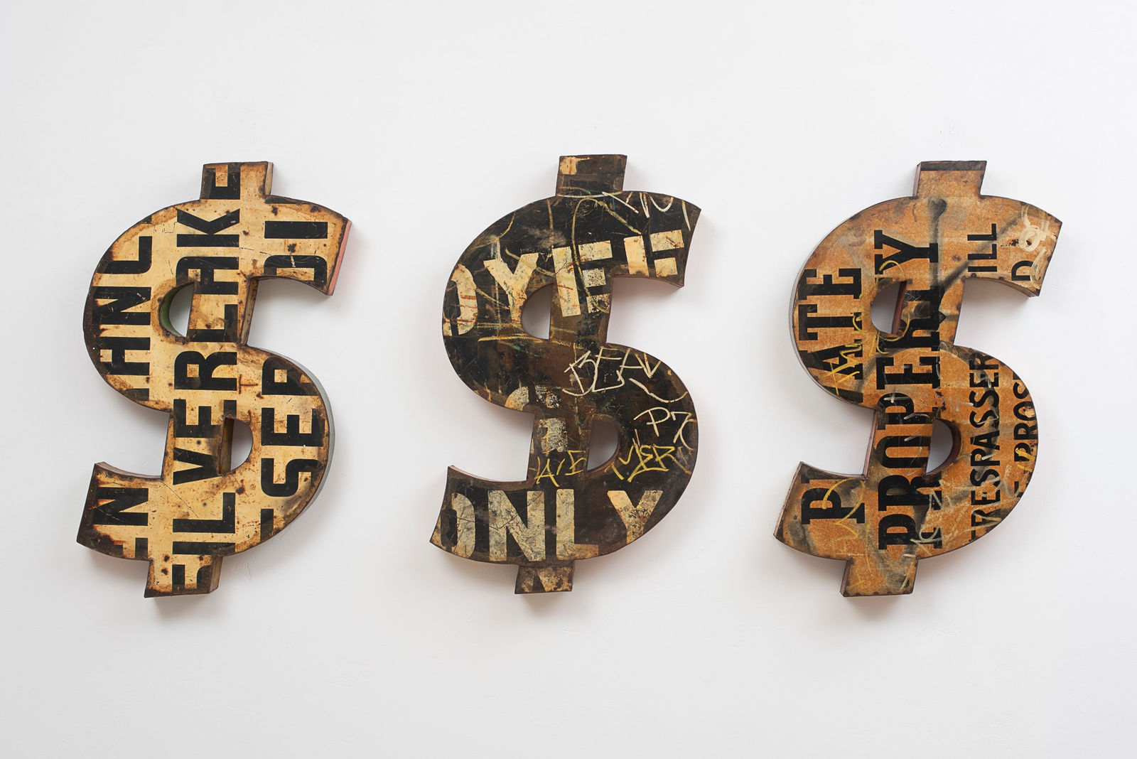 David Buckingham, Dollar Sign Triptych, 2022