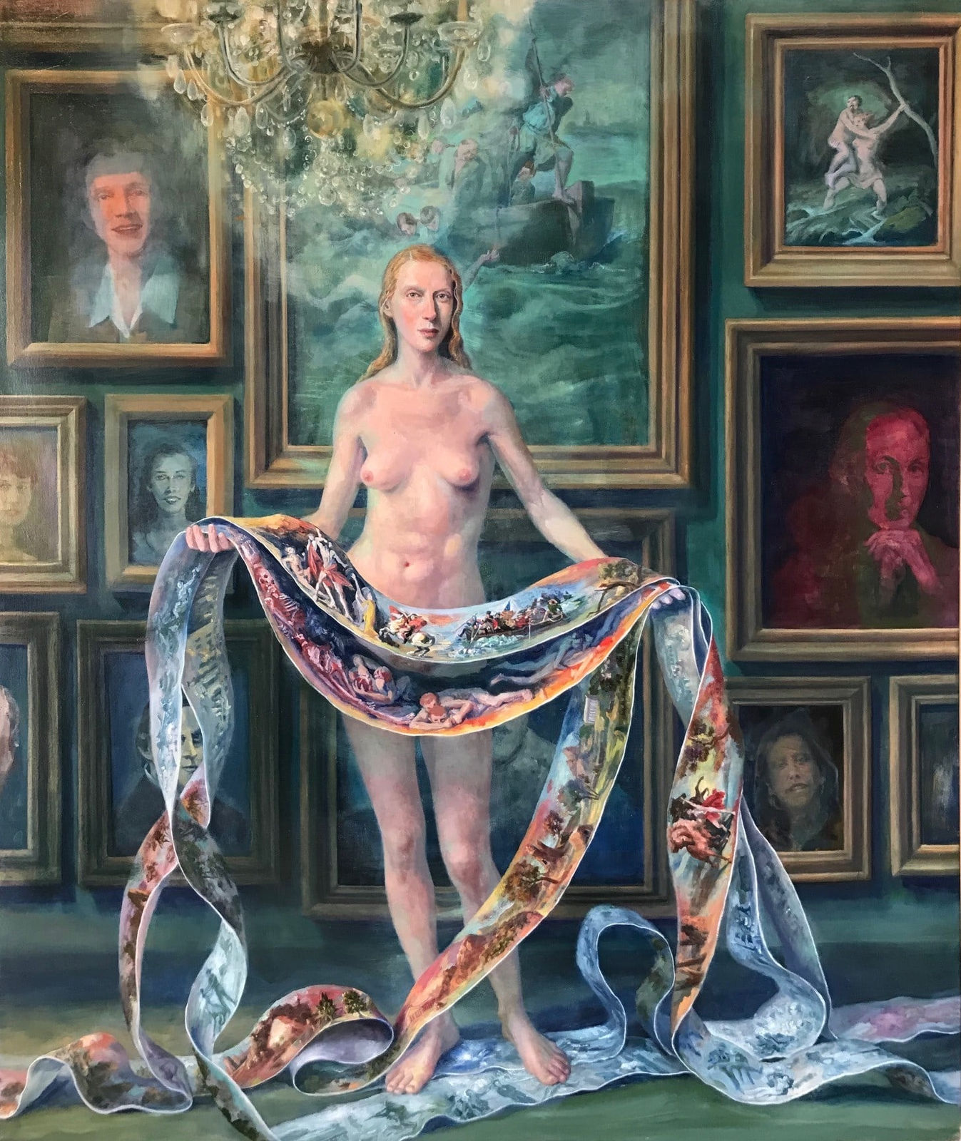 Julie Heffernan, Self-Portrait with Rescuers, 2019