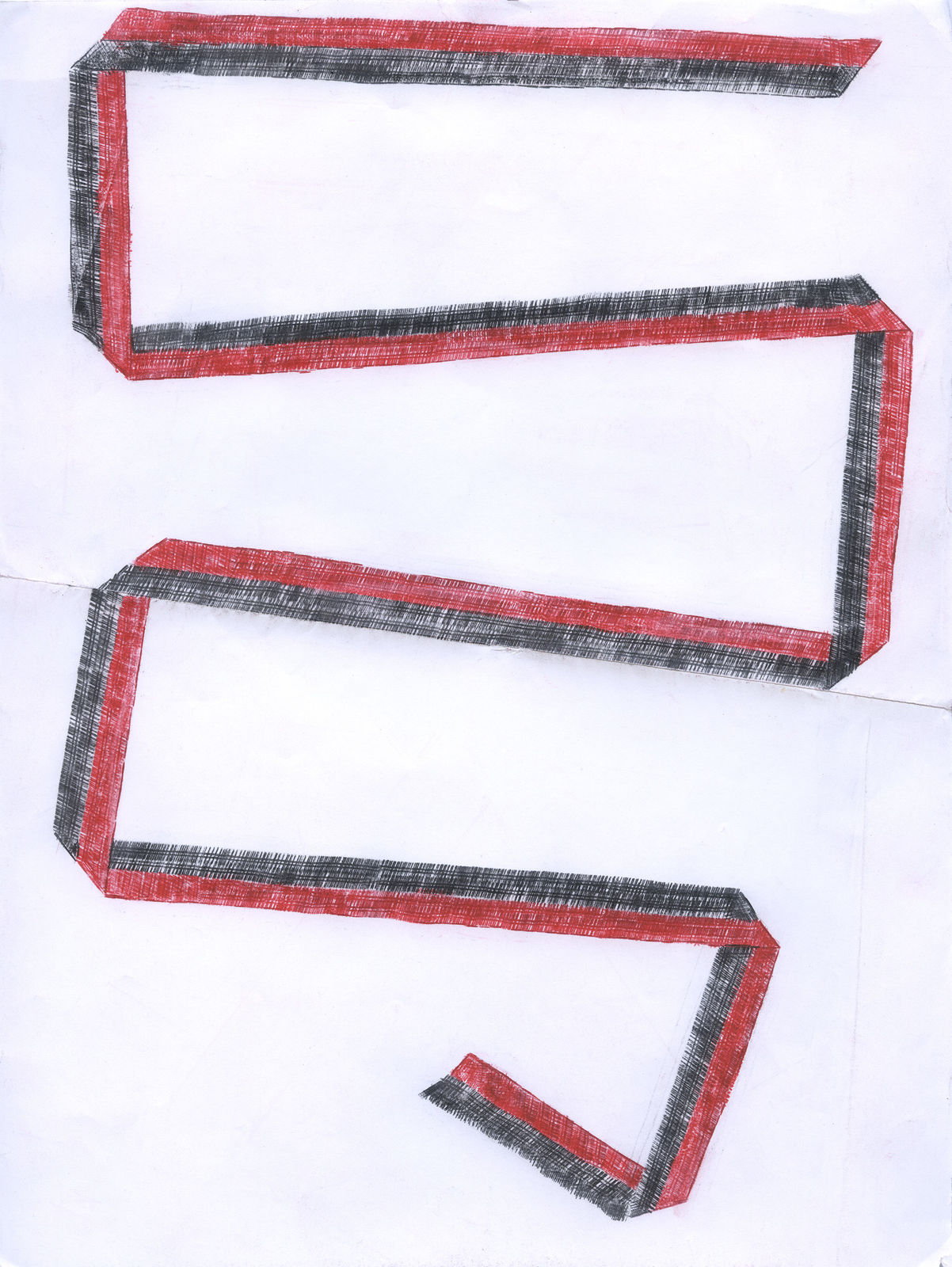 Lenka Clayton, Untitled (Typewriter Ribbon) in the series "Typewriter Drawings", 2025