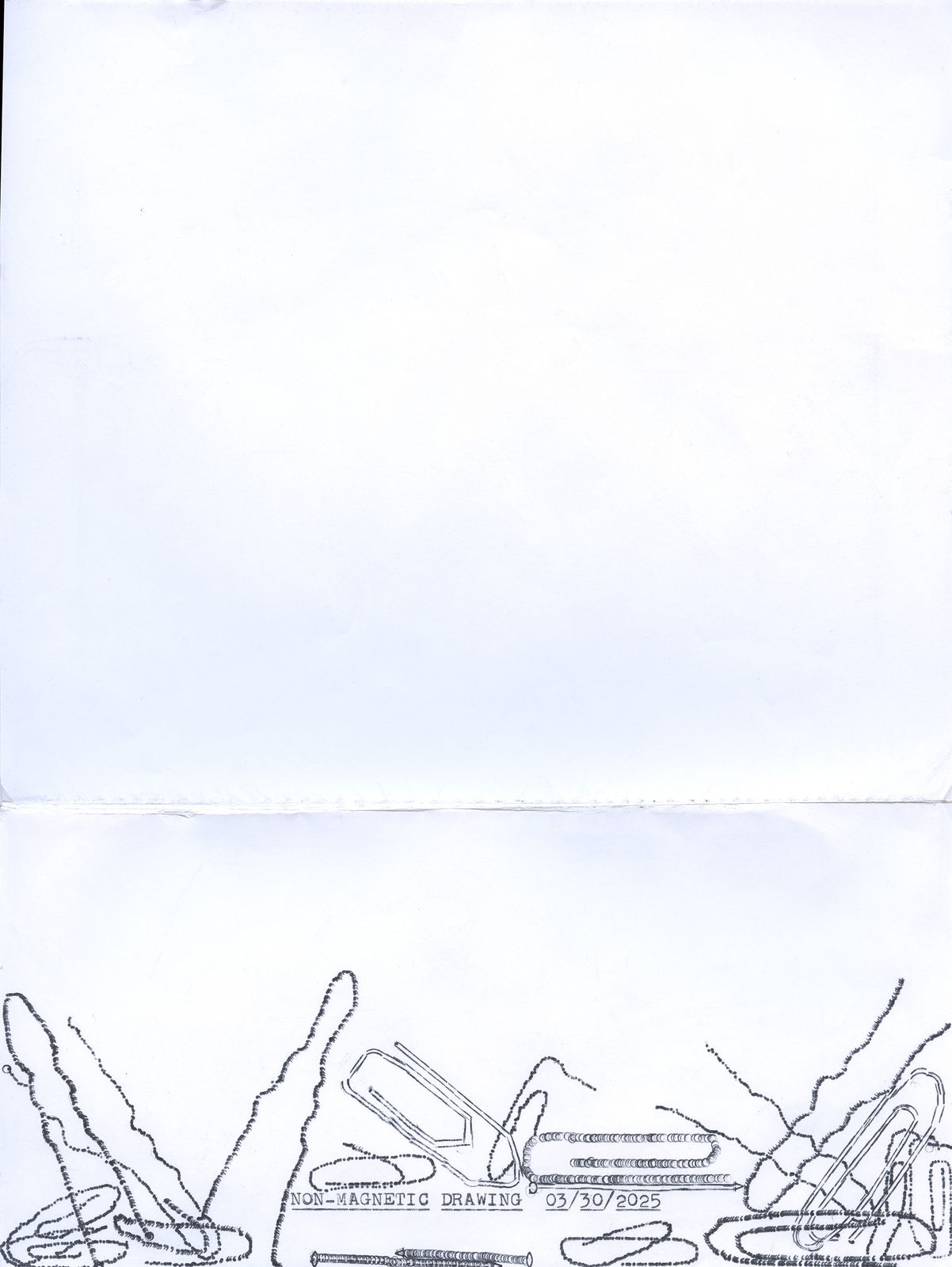 Lenka Clayton, Magnetic/Non-Magnetic in the series "Typewriter Drawings", 2025