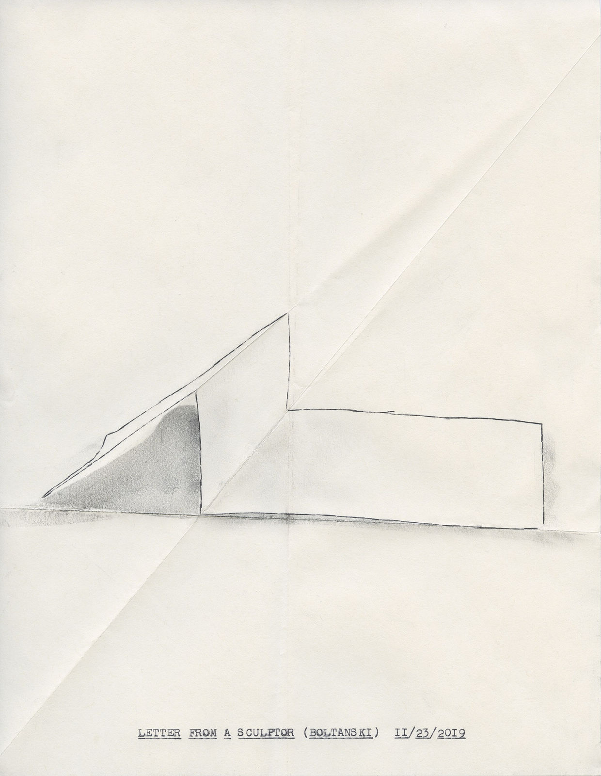 Lenka Clayton, Letter from a Sculptor (Boltanski) 11/23/2019, 2019