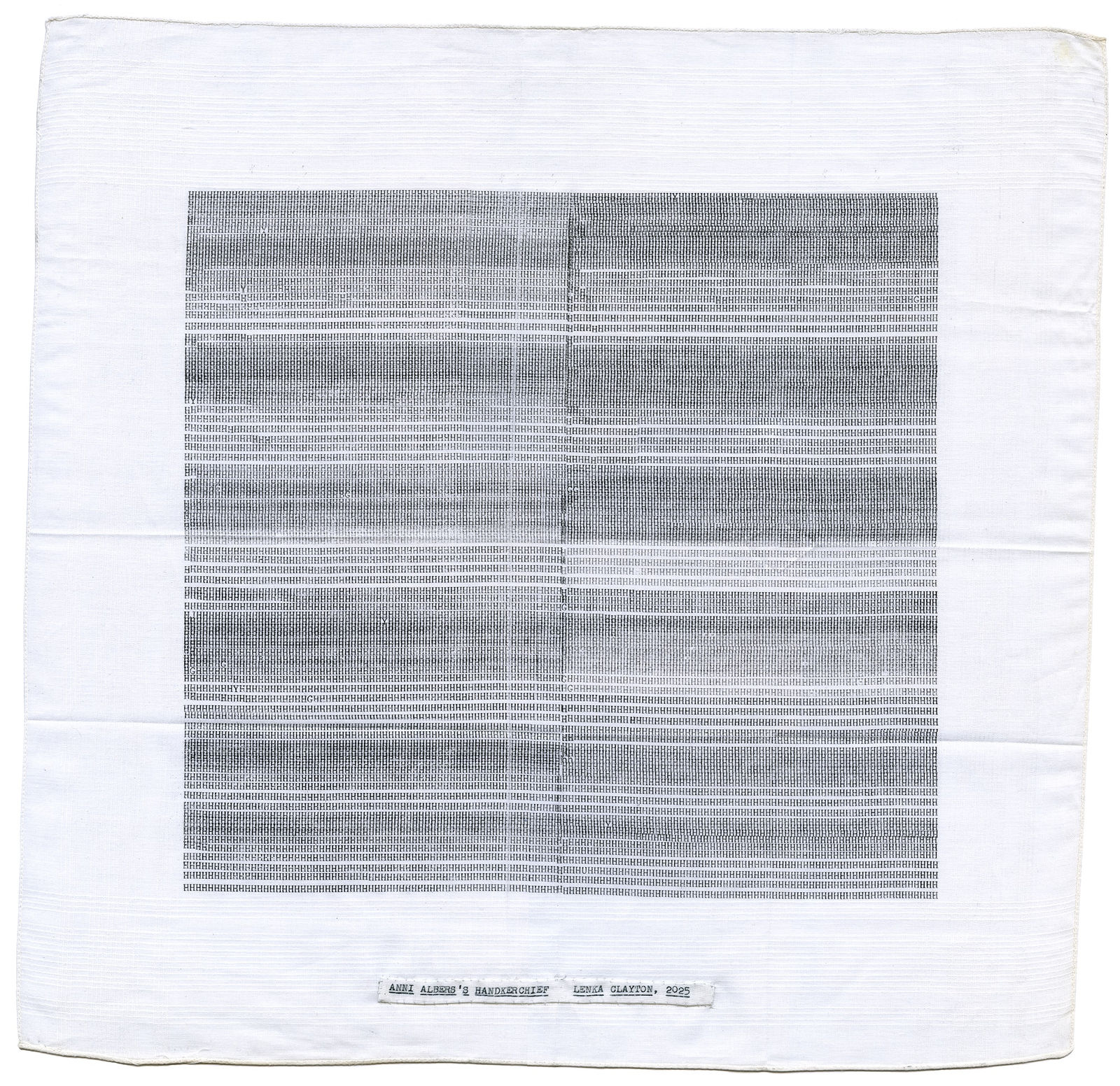 Lenka Clayton, Anni Albers's Handkerchief, 2025