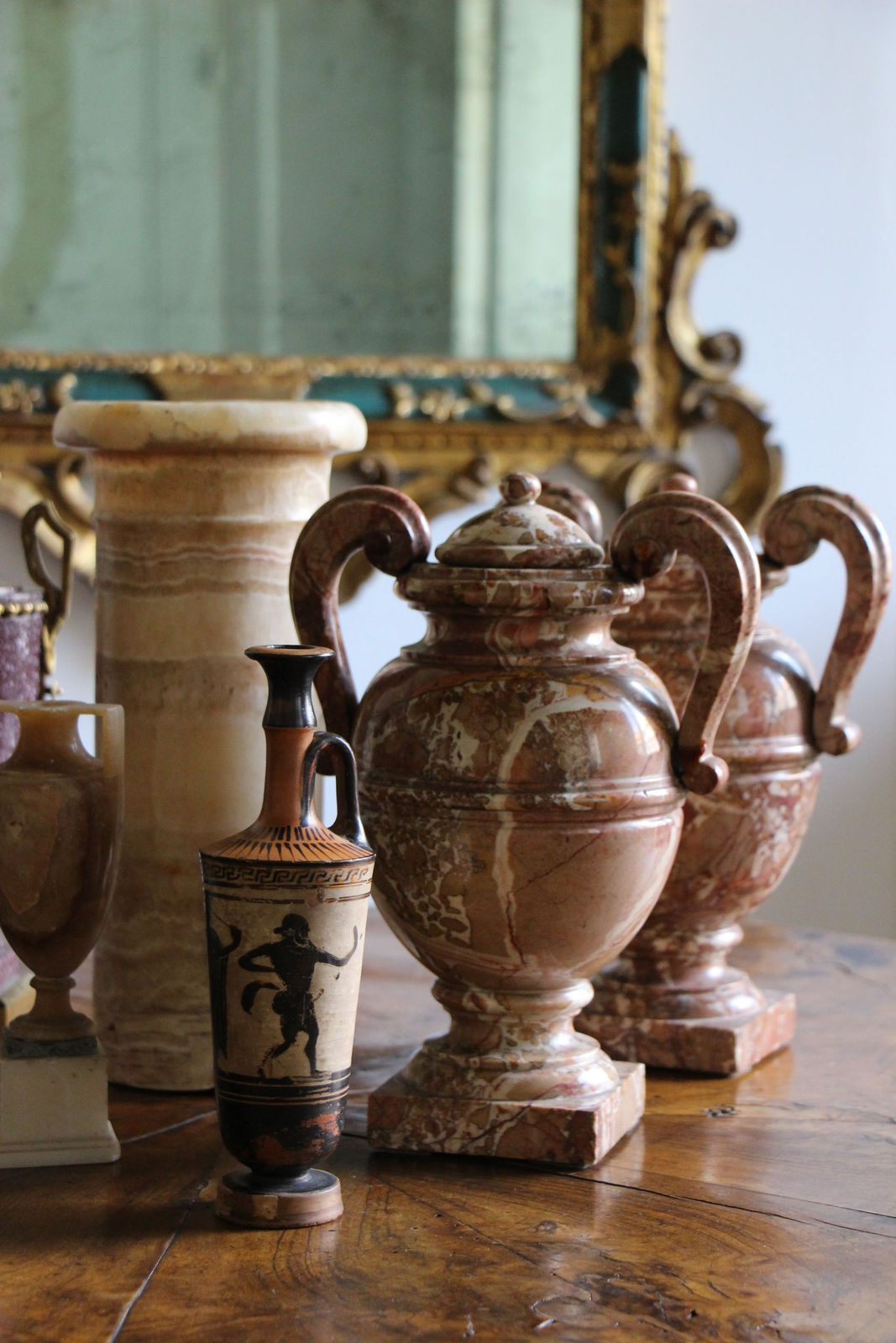 PAIR OF NORTH ITALIAN BRECCIA VASES, early 18th Century