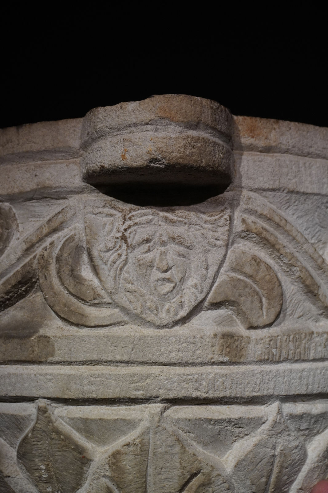 MORTAR WITH FLORAL DECORATIONS AFTER THE ANTIQUE, Northern Italy, 19th Century