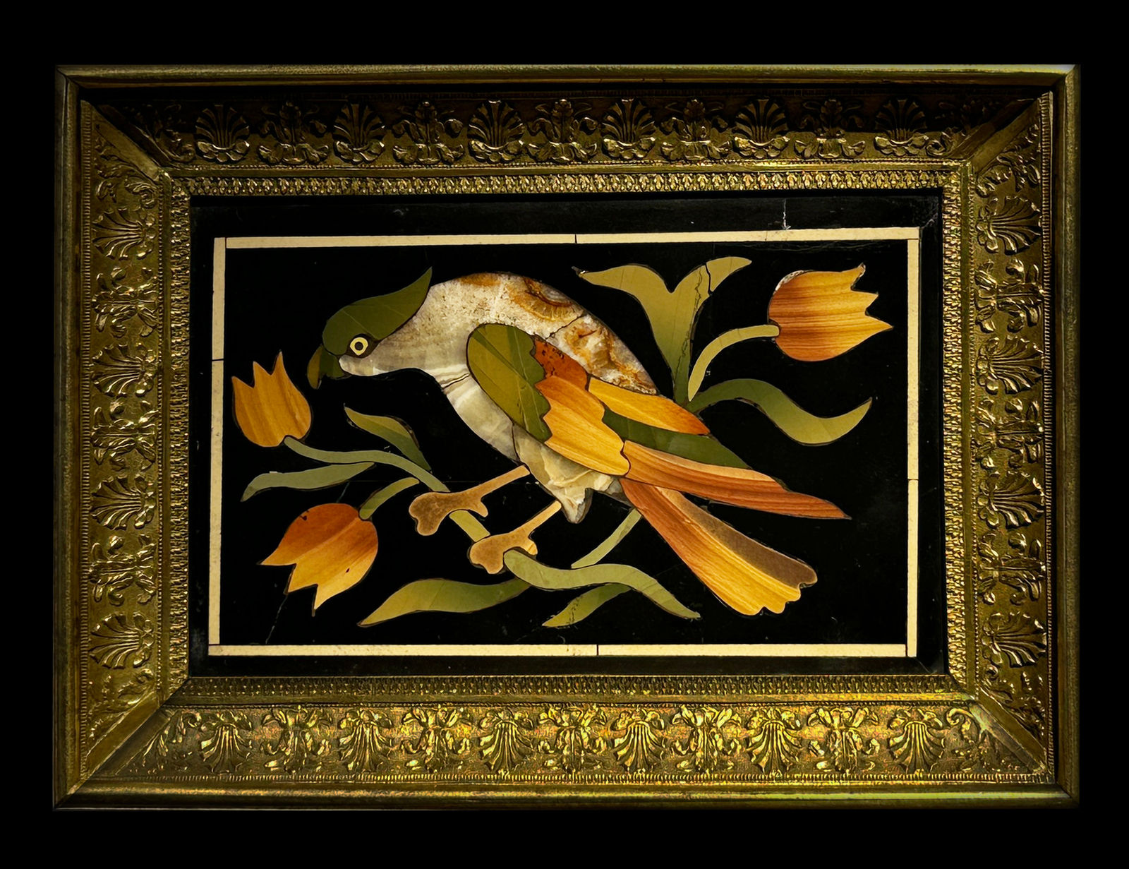 PAIR OF PIETRA DURA PLAQUES WITH BIRDS, Florence, 18th Century