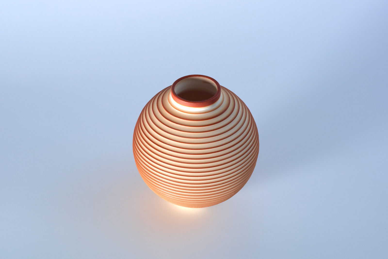 Nicholas Lees, Small Rust Orange Orbit 25.58, 2025