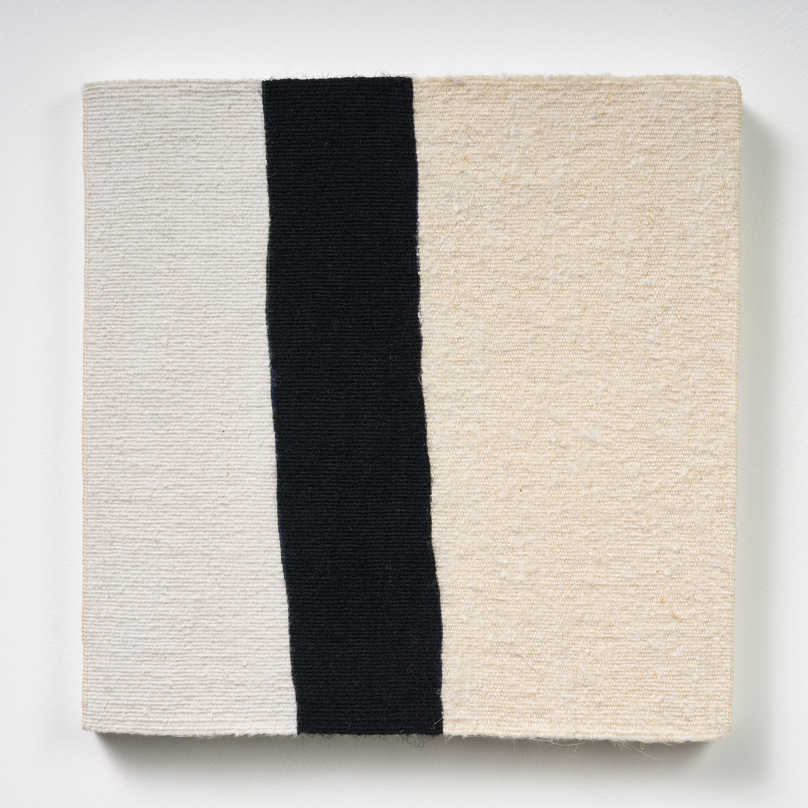 Sara Brennan, Black Bands with Old Linens I, 2023