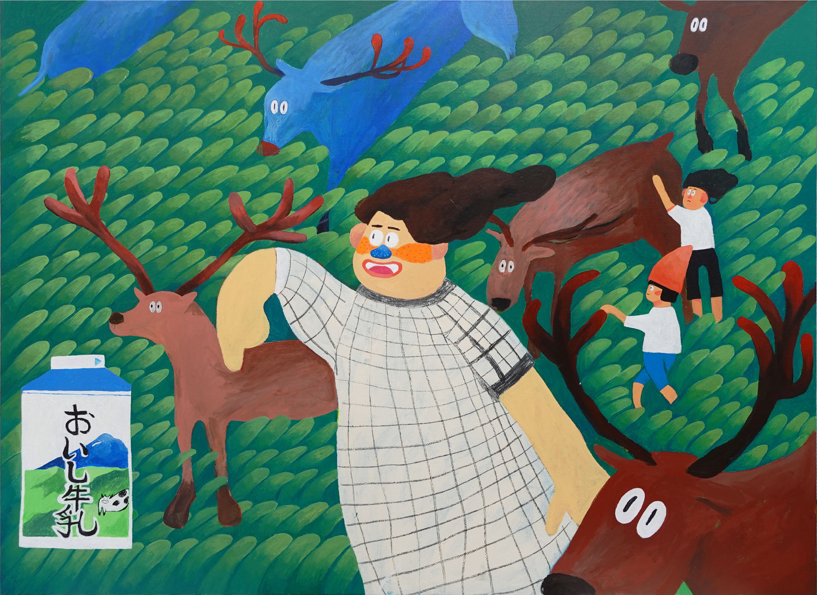 Leung Po Ying, Agnes, Nara’s blue deer 奈良藍鹿子​, 2023