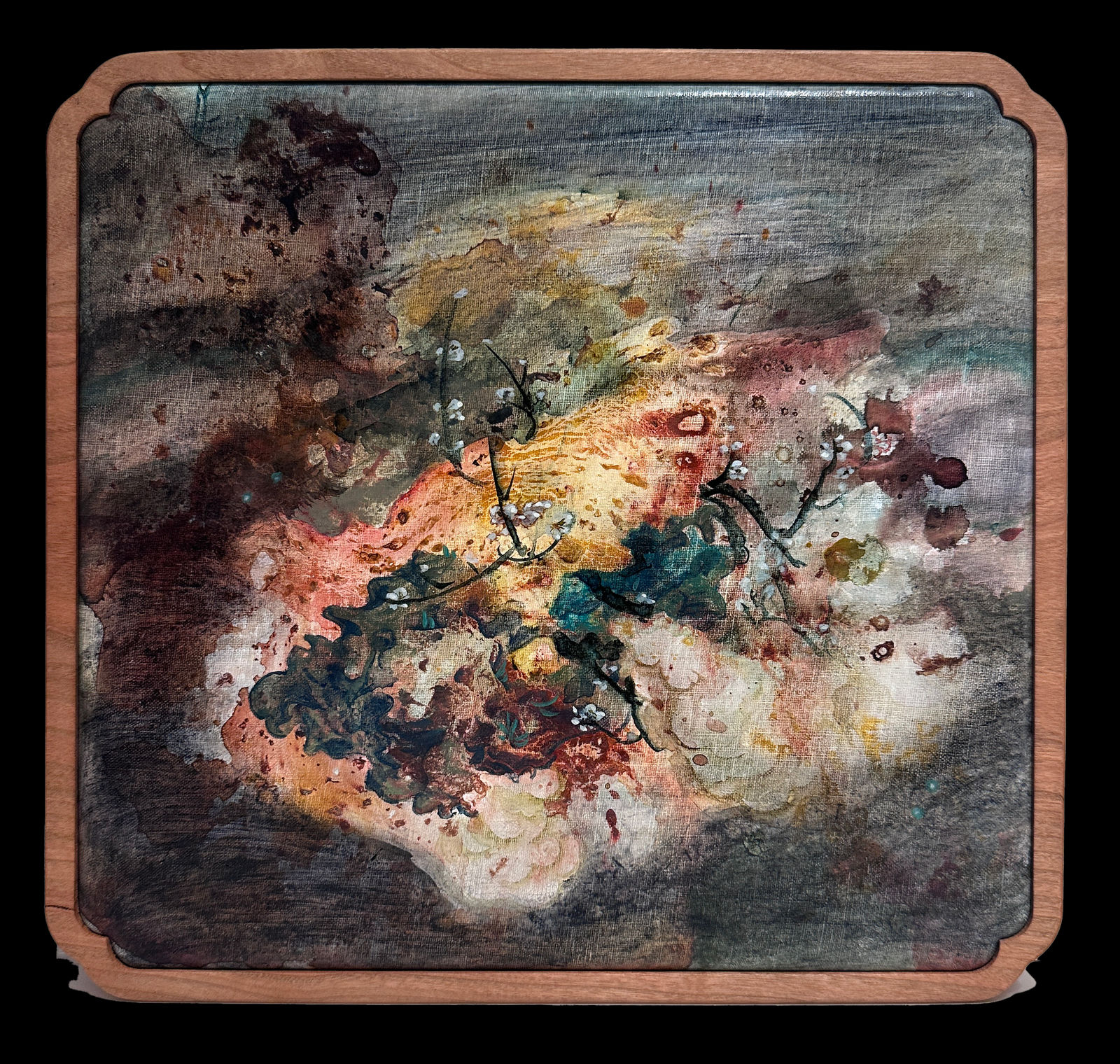 Kwong Man Chun, Plum blossoming in Wind 凌寒獨自開, 2023