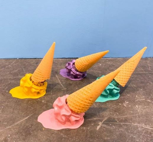 Chan Wai Lap, Eat me! Eat me! | 吃我！吃我！ (Stawberry, vanilla, chocolate, matcha, taro, mint, bozi soda, mango), 2021