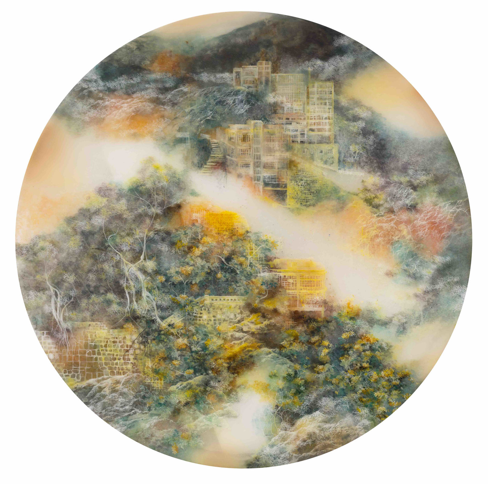 Fatina Kong, On the golden walls the dust of autumn cling 秋日陽光下的金色塵埃, 2023