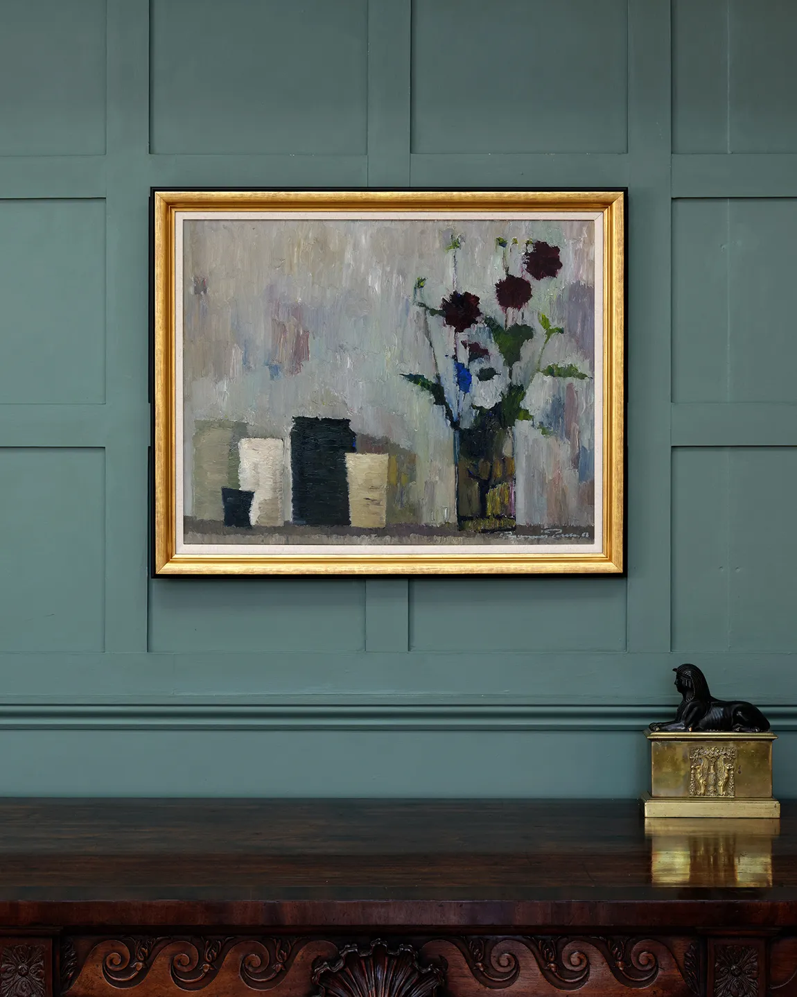 Gunnar Persson, Still Life With Flowers And Vases