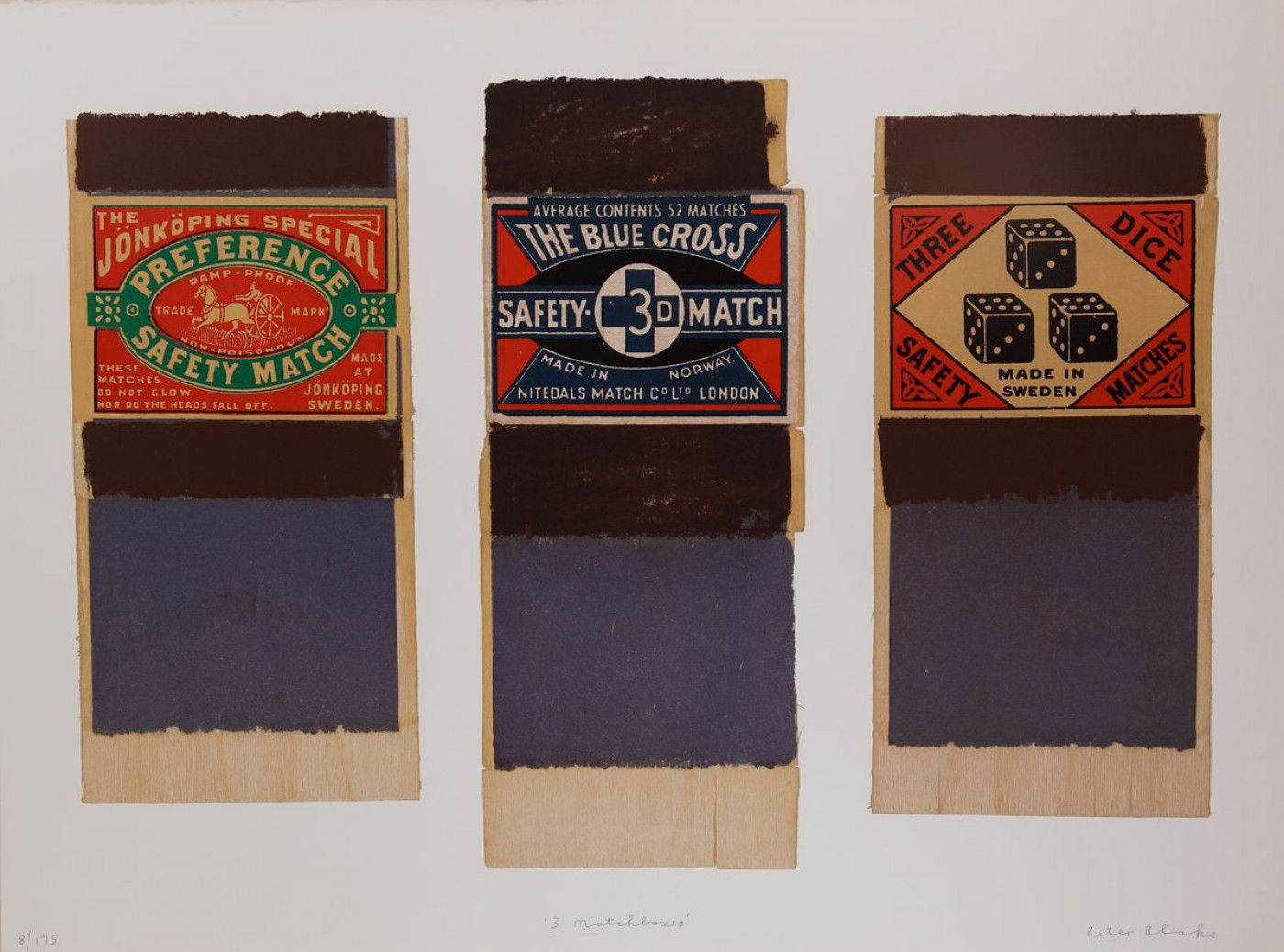 Peter Blake, Three Matchboxes, 2007