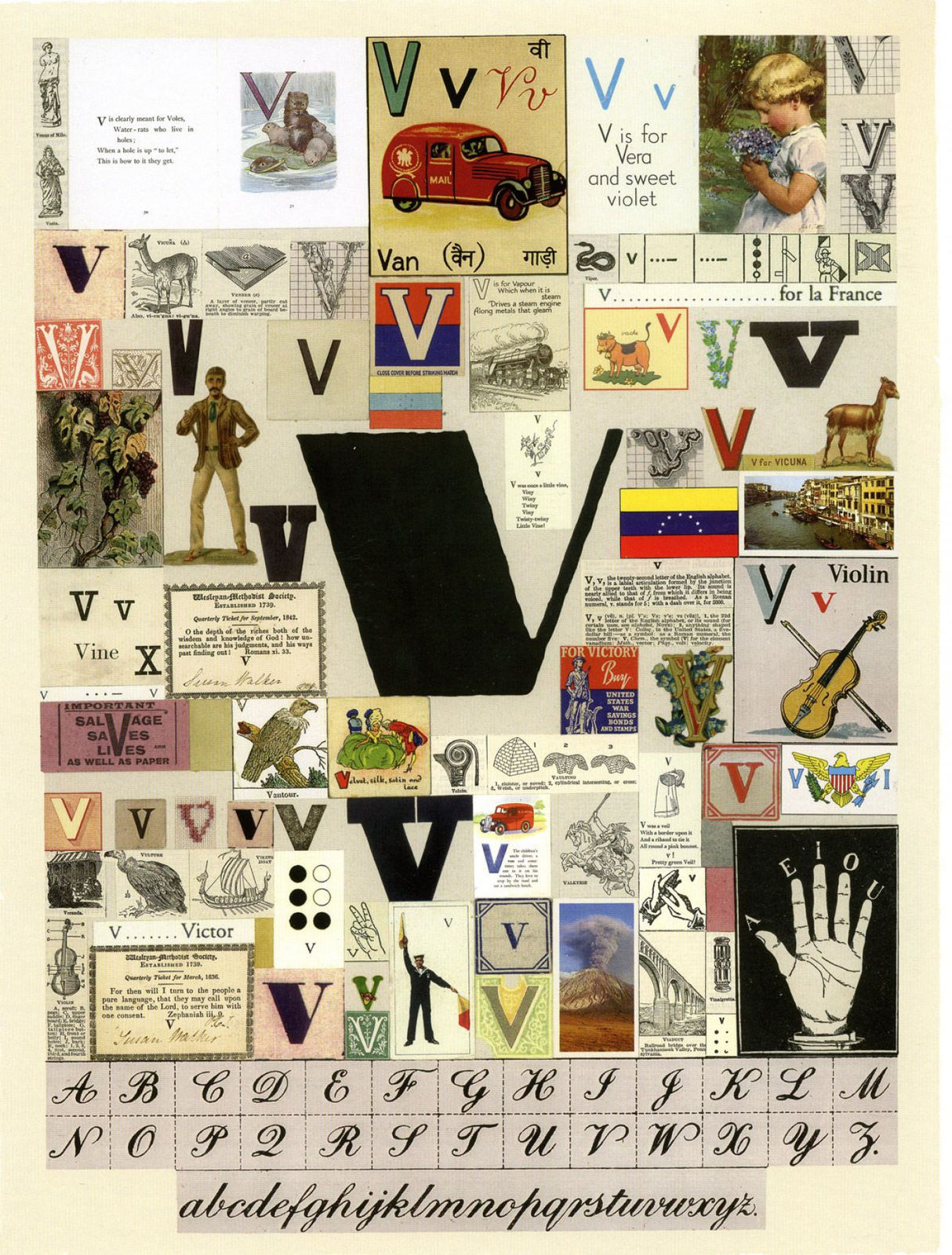 Peter Blake, An Alphabet: The Letter V, 2007