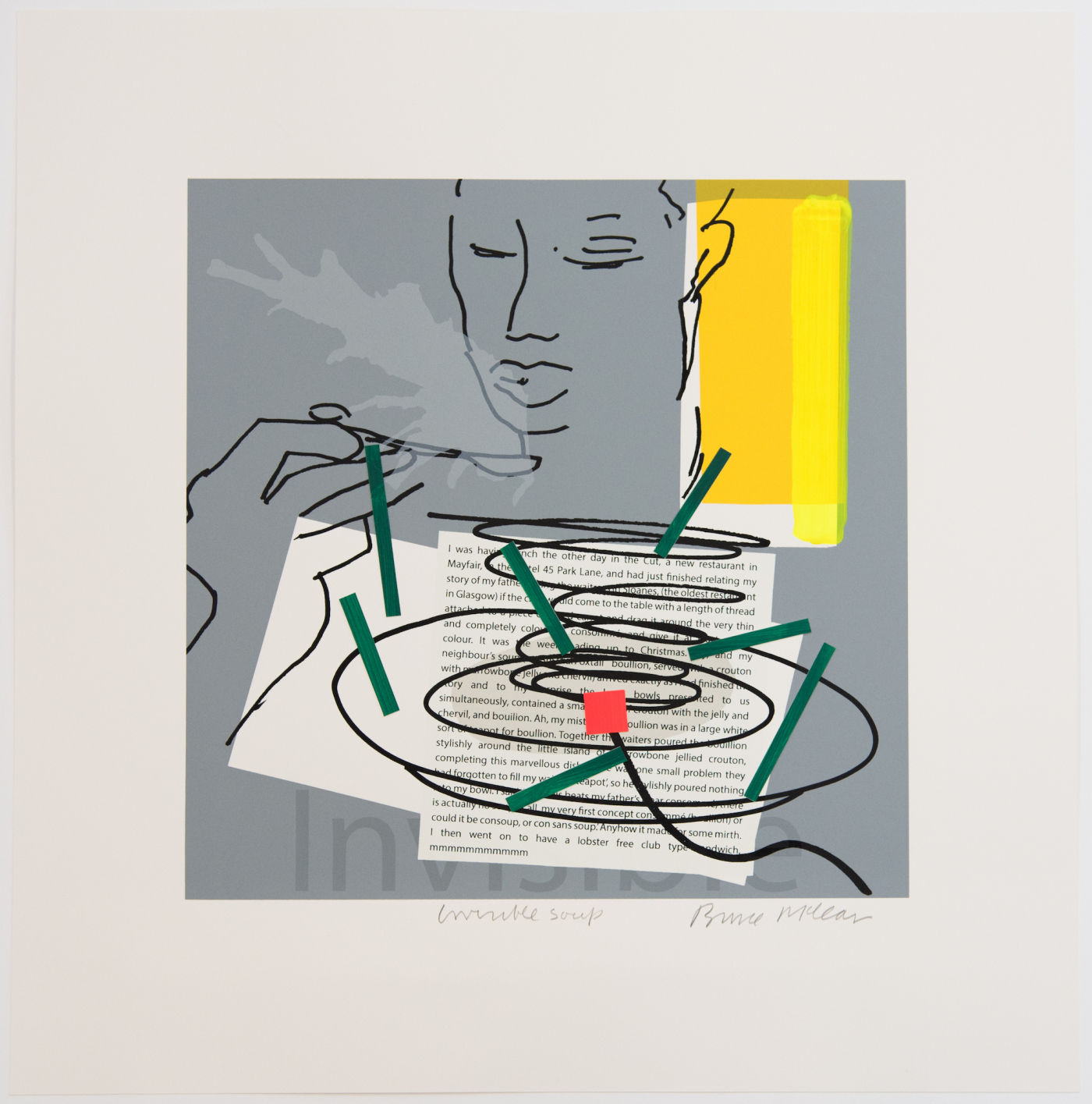 Bruce Mclean, Mixed Grillings, 2016