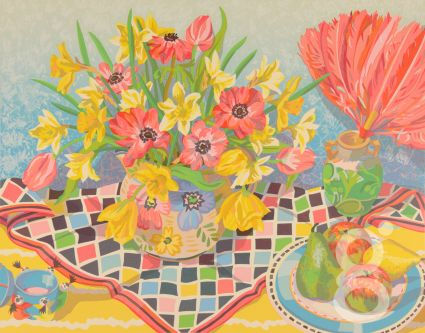 Nicola Gresswell, Fan and Flowers