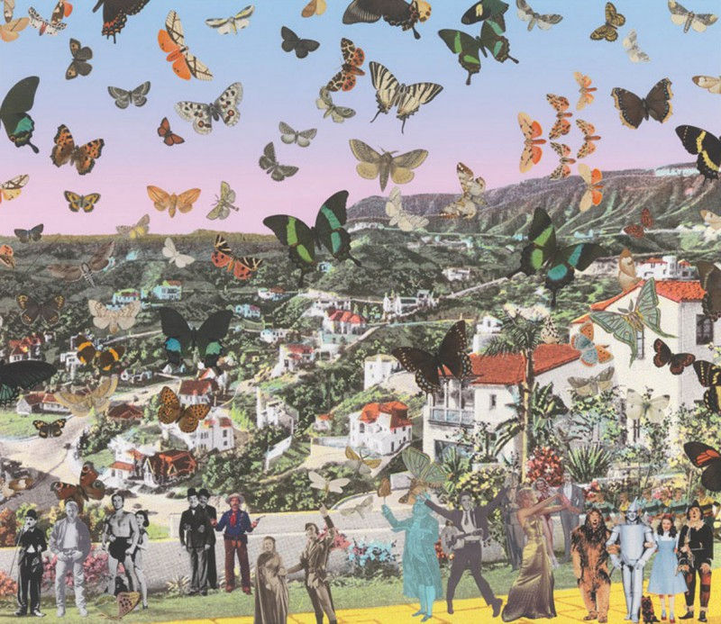 Peter Blake, Homage to Damien Hirst Canvas: Butterfly Man in Hollywoodland, 2011