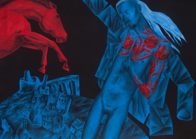 Clive Hicks-Jenkins, Flowering Skin (Dark Movements Series), 2015