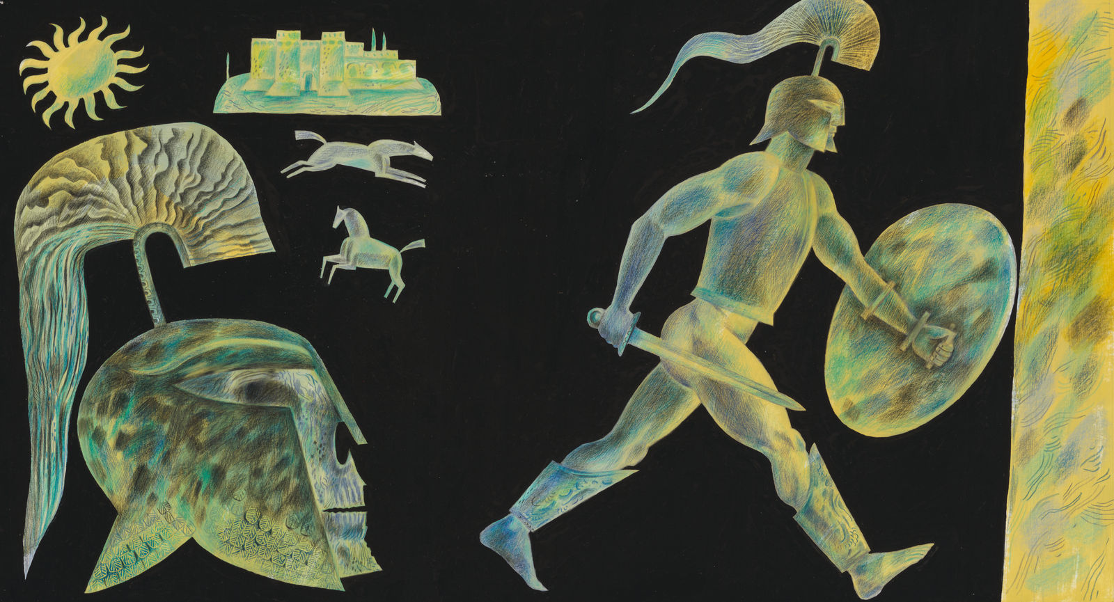 Clive Hicks-Jenkins, Achilles (Cover of The Iliad ’special edition’), 2025