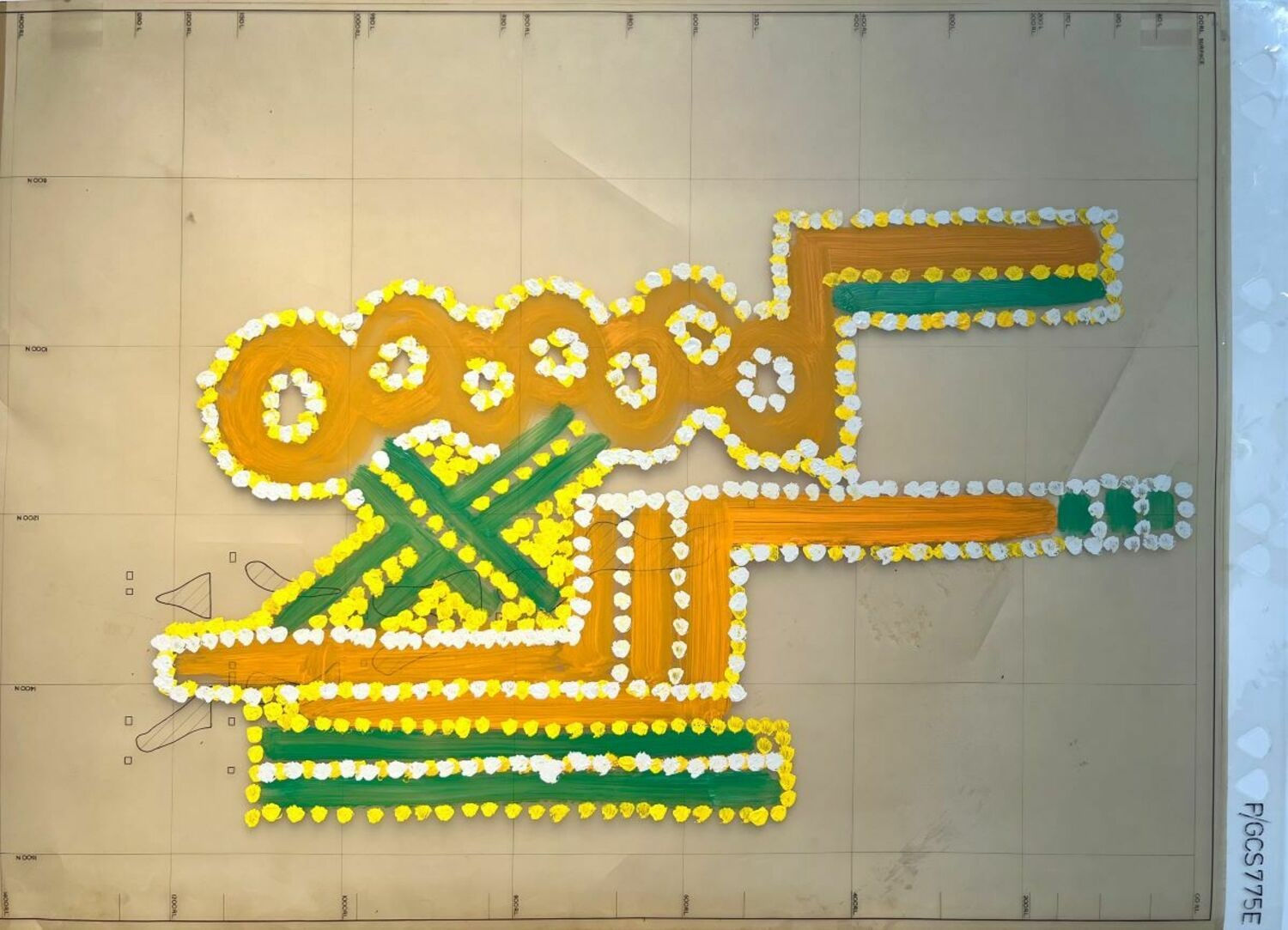Joseph Williams Jungurayi, Painting On Warrego Mine Map, 2023