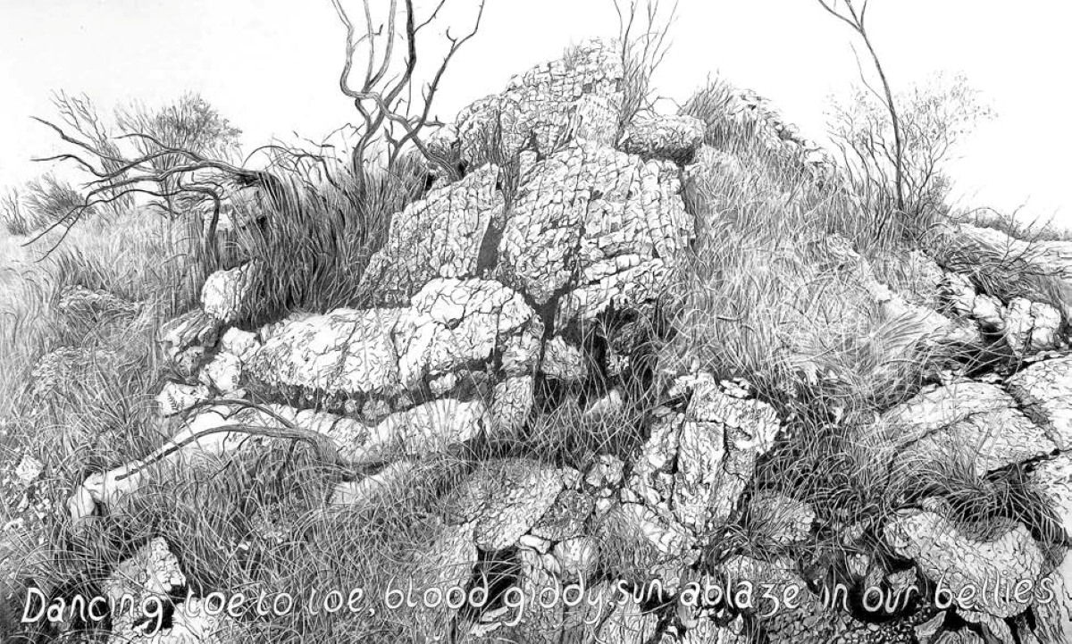 Rod Moss, Dancing toe to toe, bloody giddy, sun ablaze in our bellies, 2023