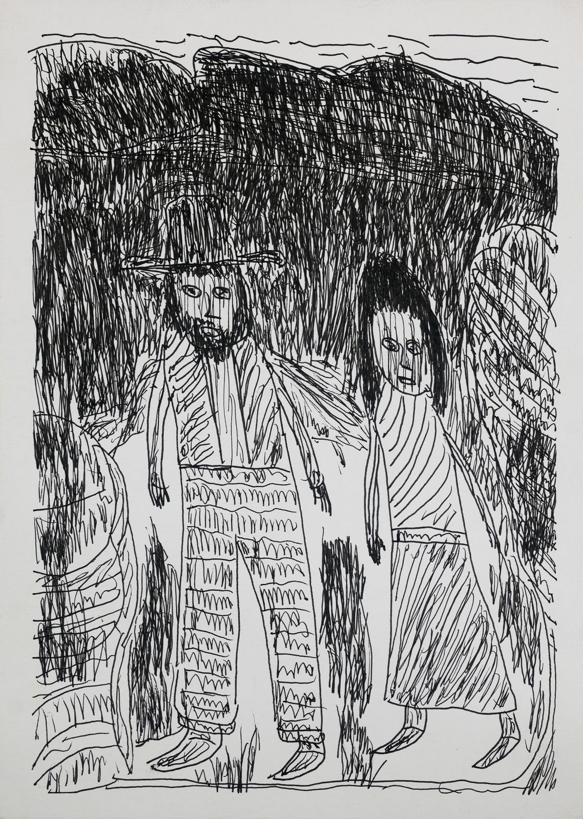 Adrian Jangala Robertson, Family In Yalpirakinu, 2020