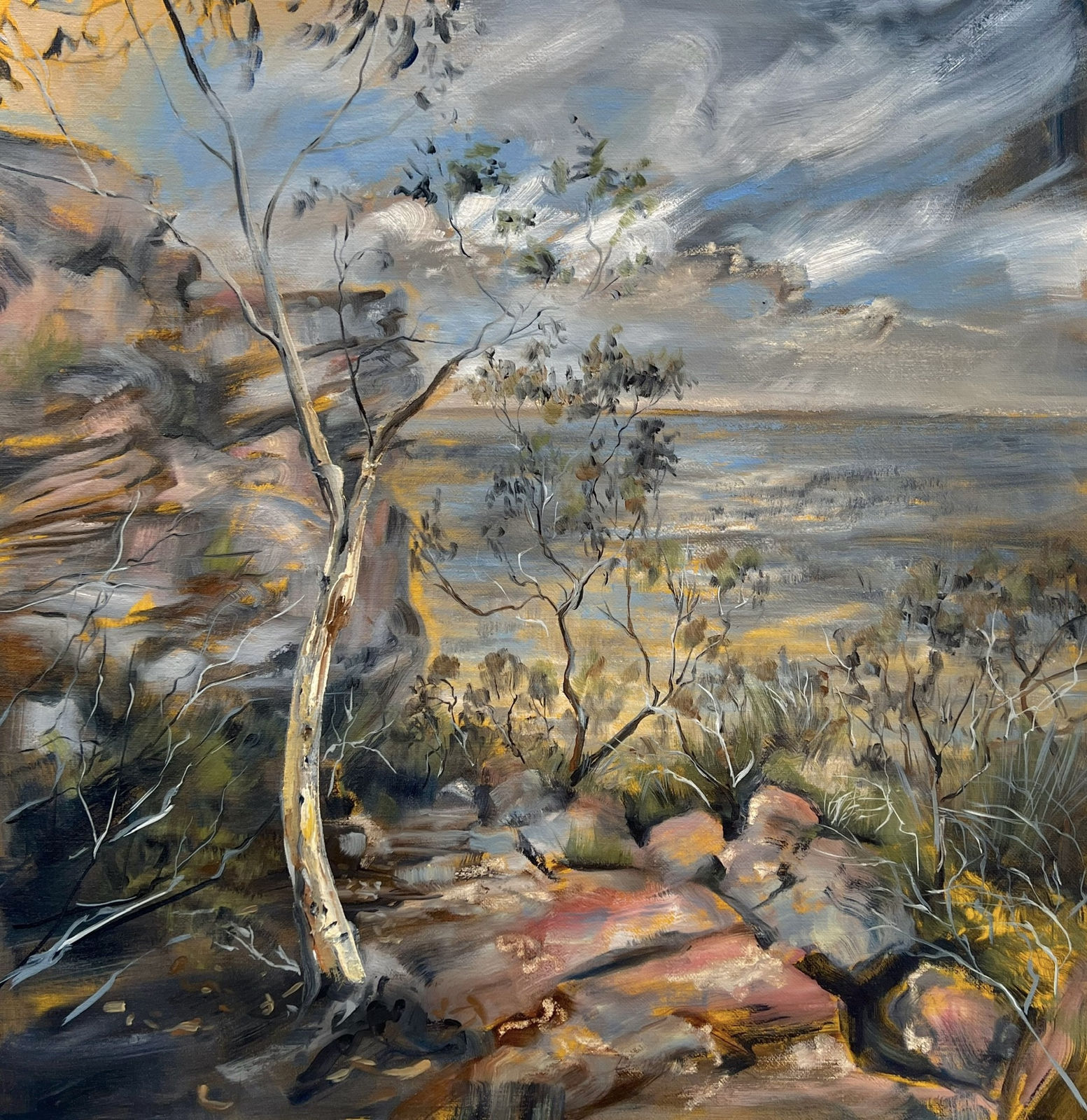 Emma Stuart, Yellow Ground 5, 2024