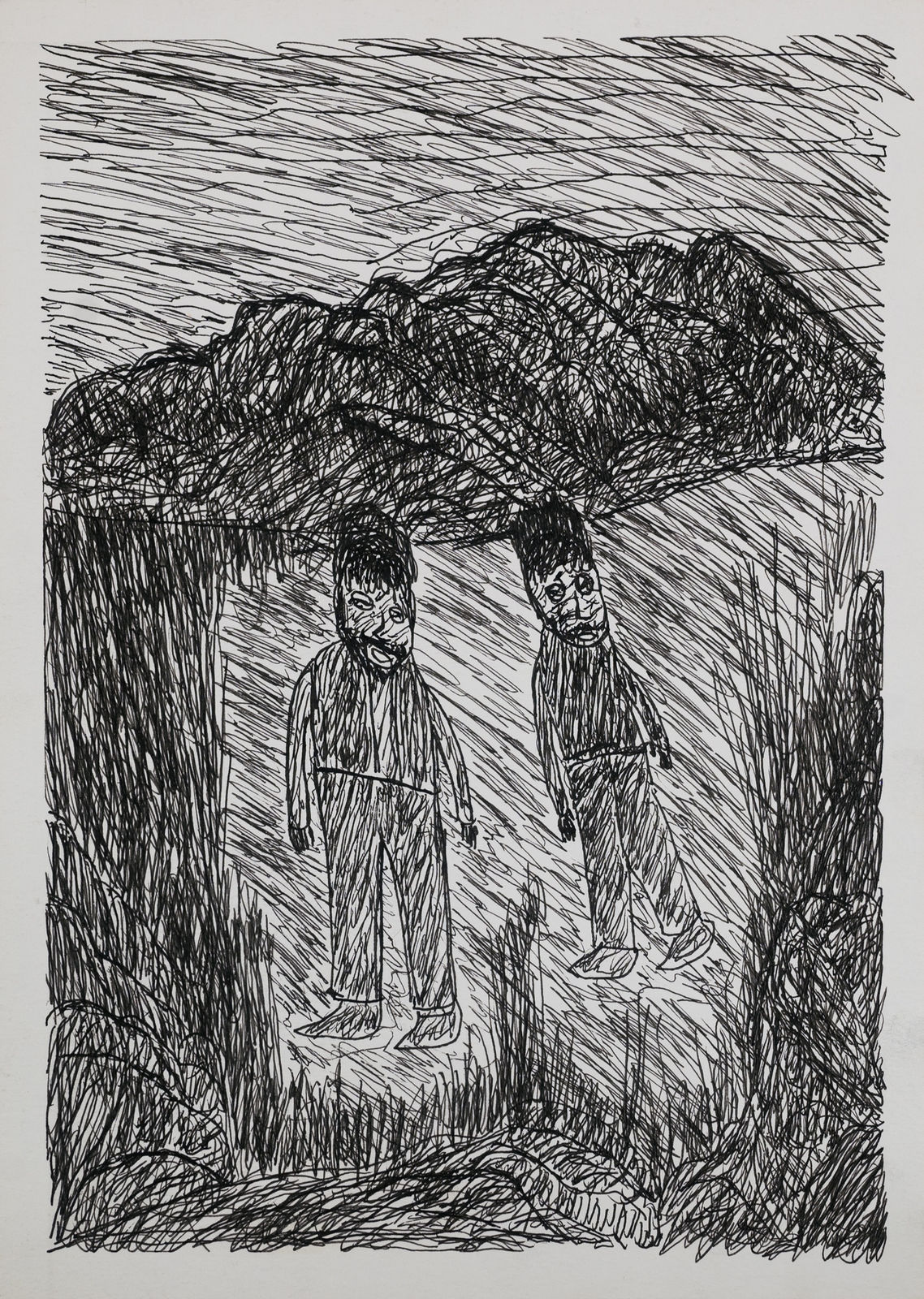 Adrian Jangala Robertson, Family In Yalpirakinu, 2020