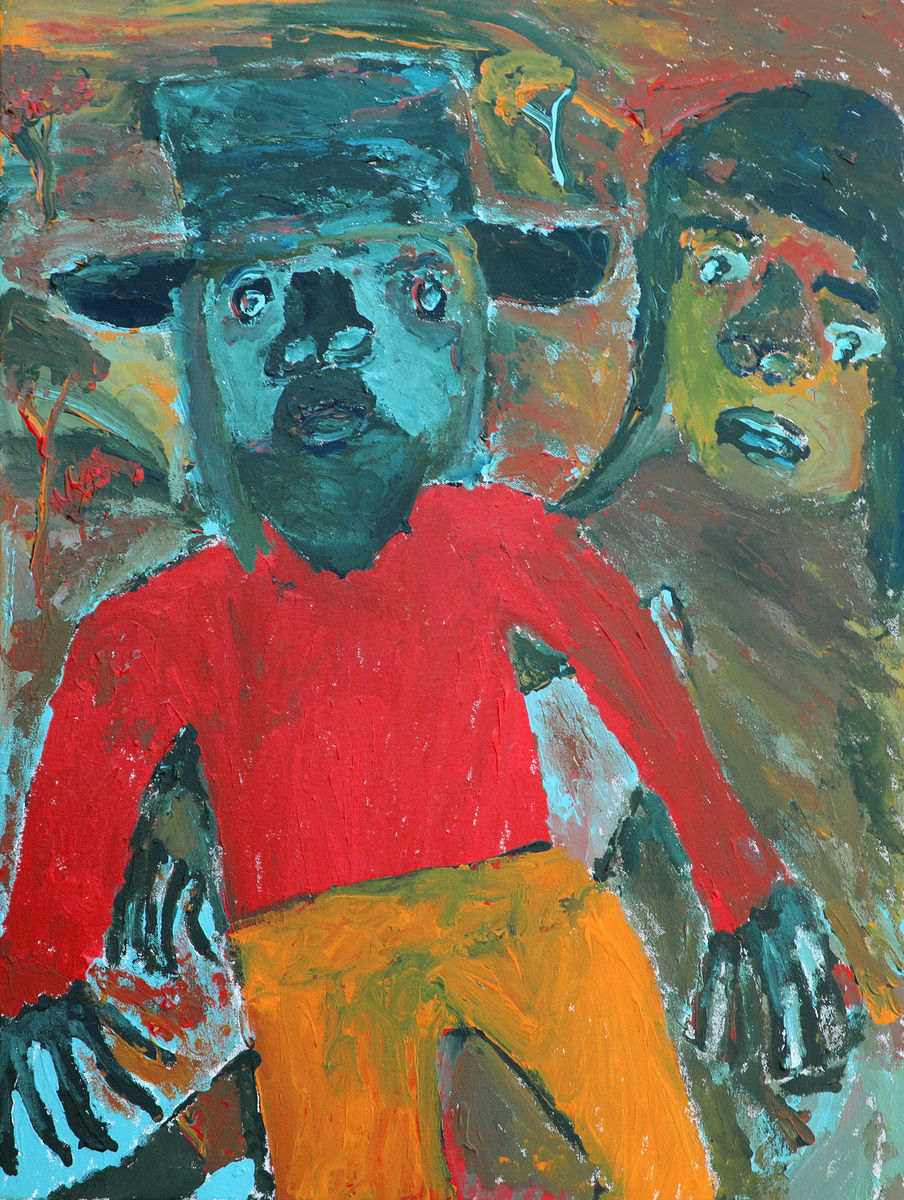 Adrian Jangala Robertson, Family In Yalpirakinu, 2023