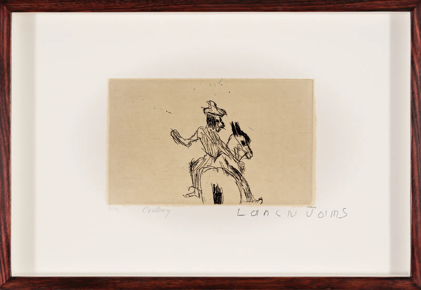 Lance James, Ethcing with Chine Colle / Cowboy, 2013