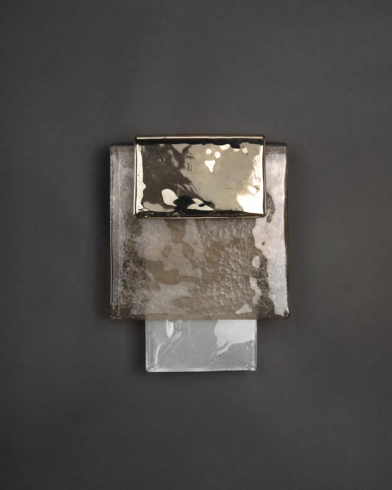 Simon Stewart, Hand-silvered Mini Placche Wall Sconce, 2020