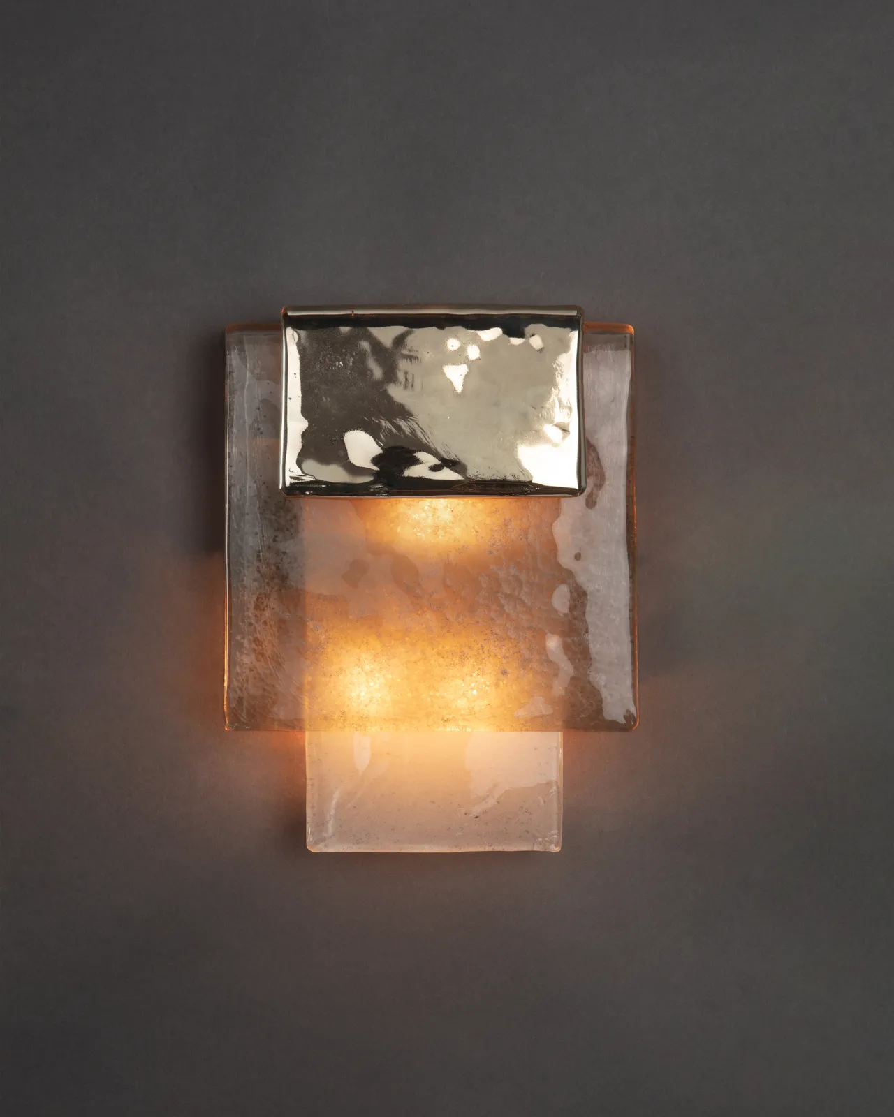 Simon Stewart, Hand-silvered Mini Placche Wall Sconce, 2020