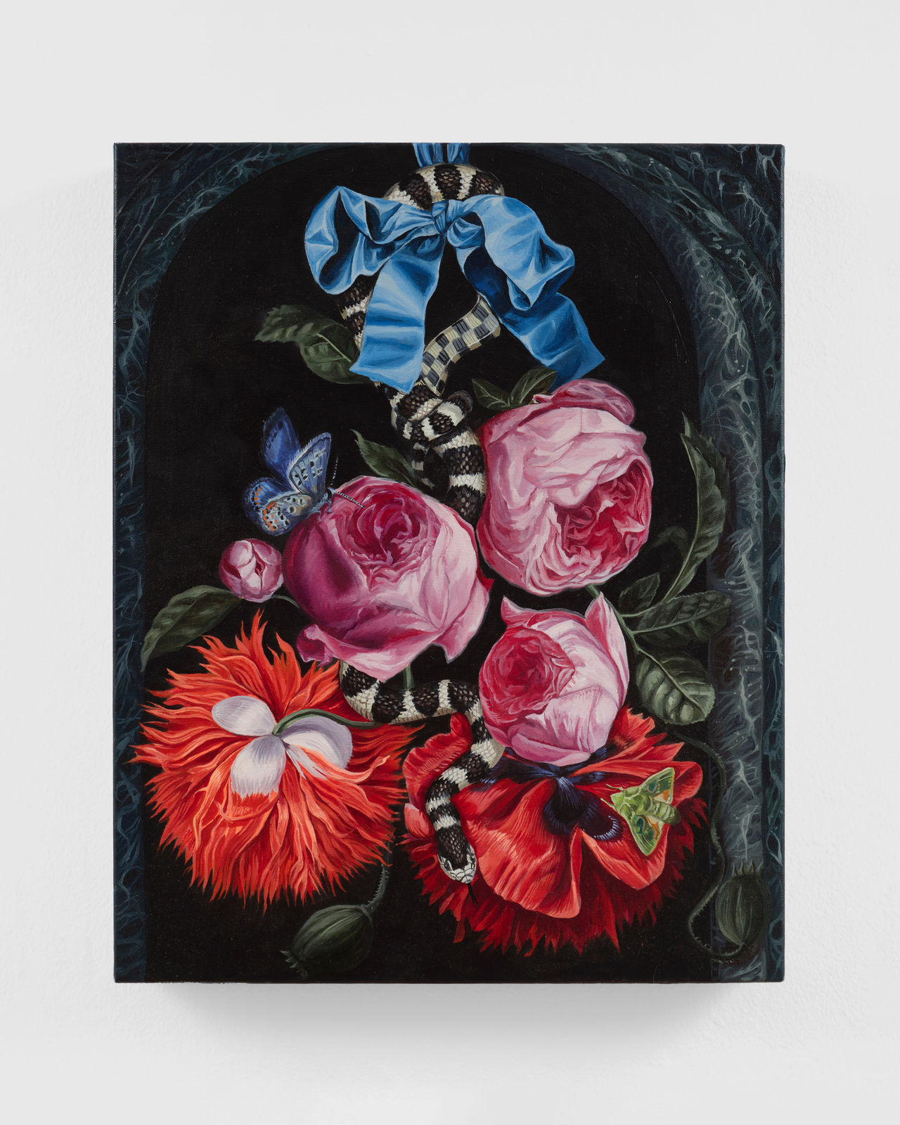 Hopie Hill, Poppies, Roses and Lucky Kingsnake, 2025